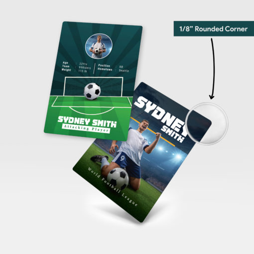 Vertical Trading card 1-8 Rounded corner Football sports | PrintMagic