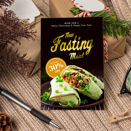 Gold Foil Greeting Cards - Restaurant, Real Estate, Spas and more & Holiday Promotional Greetings | Premium Paper Stock - Foil Greeting Card Printing | PrintMagic