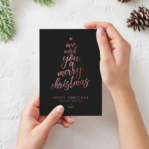 Rose Gold Invitation Cards | Weddings, Engagements, Holiday Invites | Premium Foil Invitation Cards | Rose Gold Foil Invitation Cards with Envelopes | Foil Invitation Card Printing