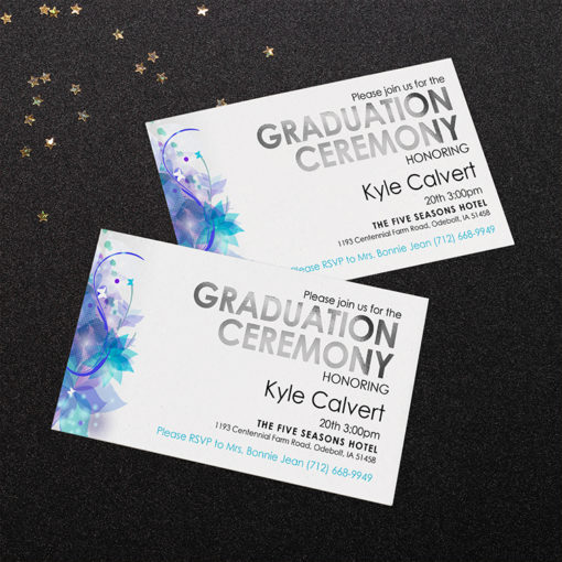 Silver Foil Invitation Cards | 25th Anniversary Celebrations, Engagement Ceremonies | Premium Foil Invitation Cards | Silver Foil Invitation Cards with Envelopes | Foil Invitation Card Printing