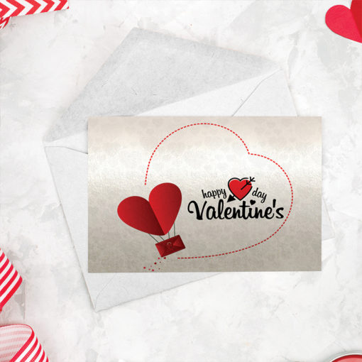 Flat Pearl Metallic Greeting Cards | Standard Pearl Metallic (14pt Pearl Metallic) Paper Stock Printed Front Side Valentines Special Cards | PrintMagic