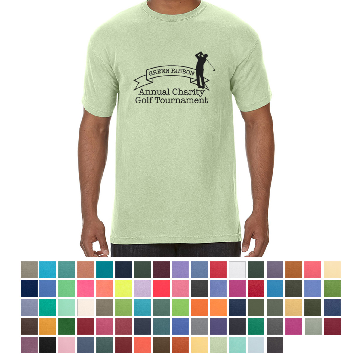 Comfort Colors C1717 Mens Ringspun Garment-Dyed T-Shirt - Blossom - 2XL