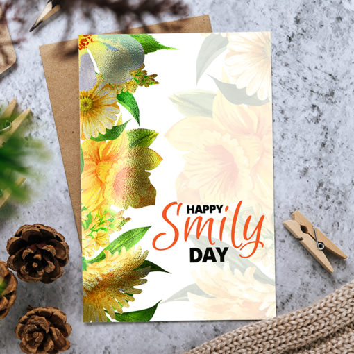 Vertical Flat Akuafoil Greeting Cards | Printmagic
