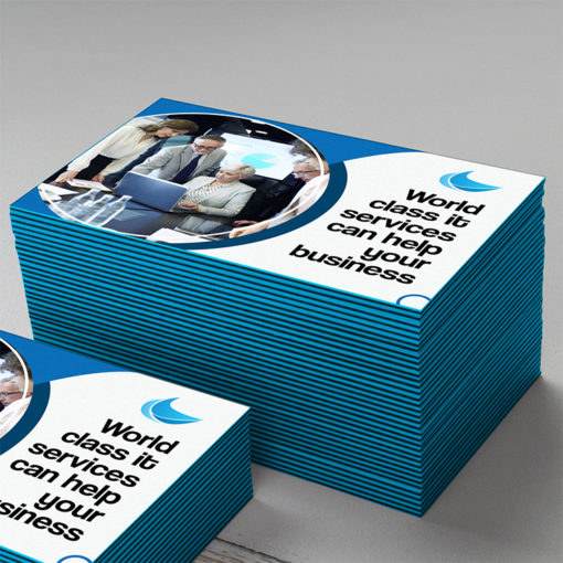 Blue Painted Edge Postcards Professional Printing | PrintMagic