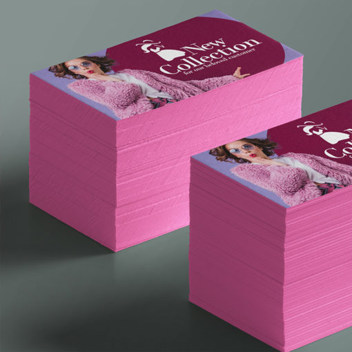 Painted Edge Postcards in Pink