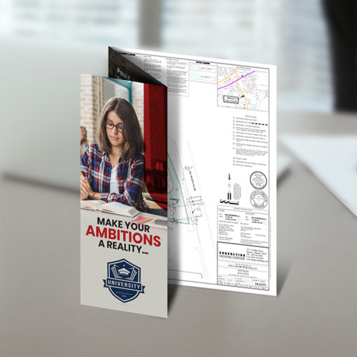 Engineer Fold Brochures - Architects, Real Estate Designers, Layout Map Planning, Commercial & Residential Civil Manufacturing - Tri-Fold Brochure | PrintMagic