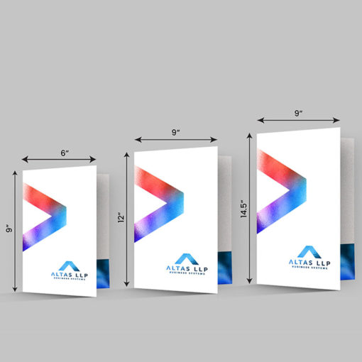 Akuafoil Presentation Folders Multiple Sizes Education Leaflet Holder Pockets with BC Slits Premium Stock | Printmagic