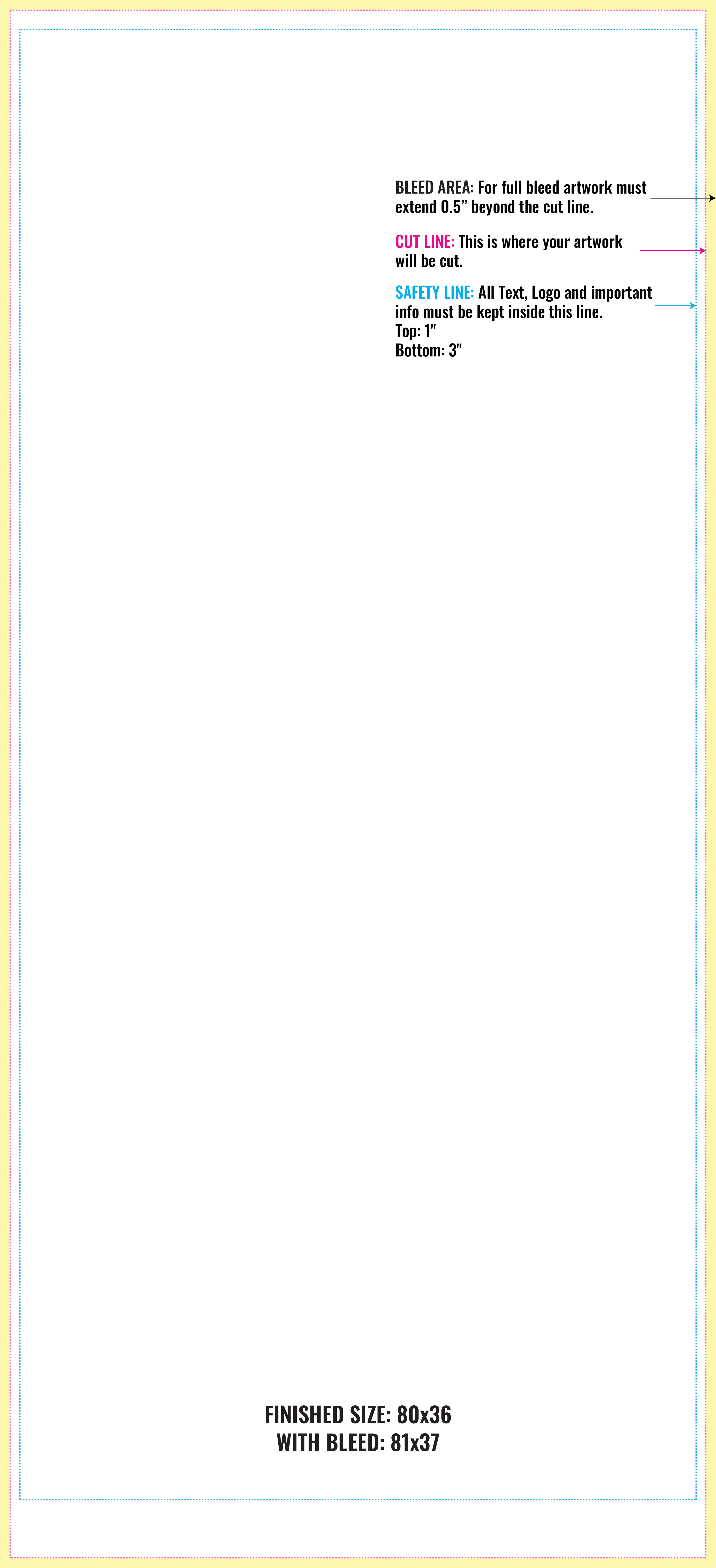 Print Layout Templates 36" x 80" Banners With Stands 