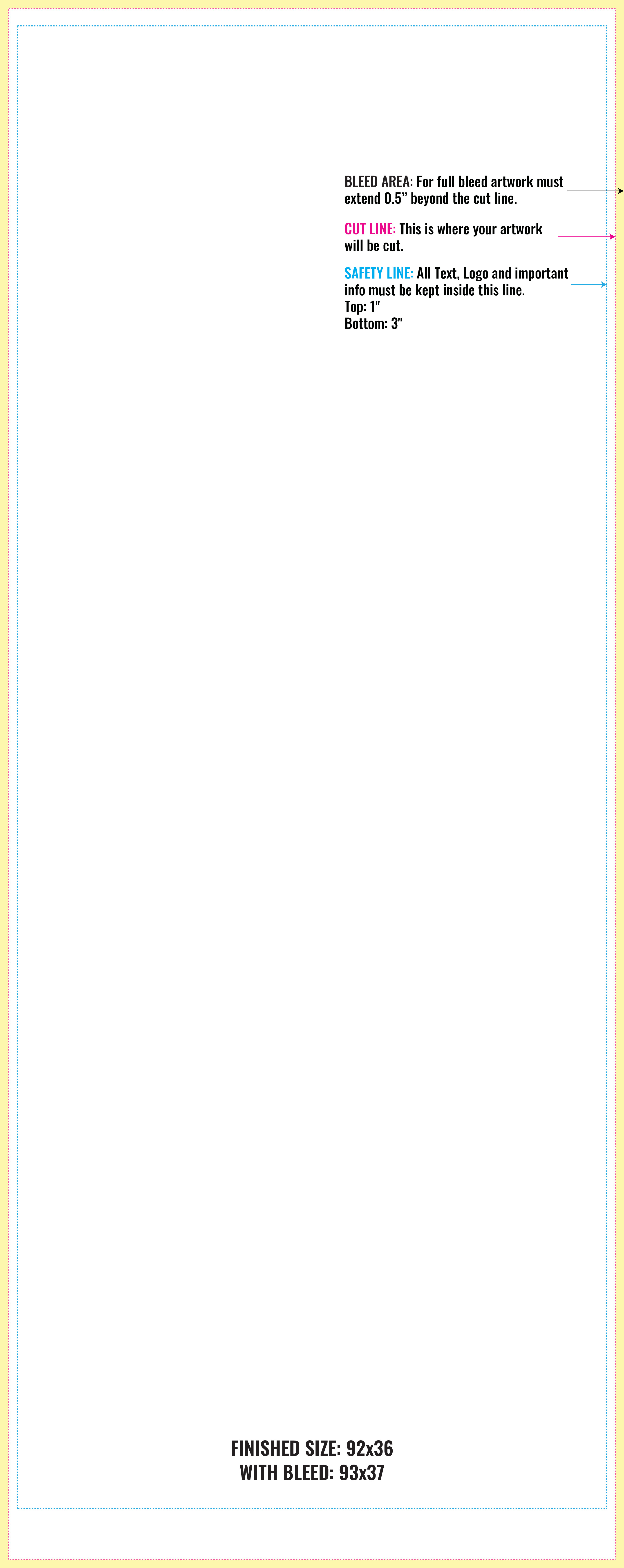Print Layout Templates 36" x 92" Banners With Stands 