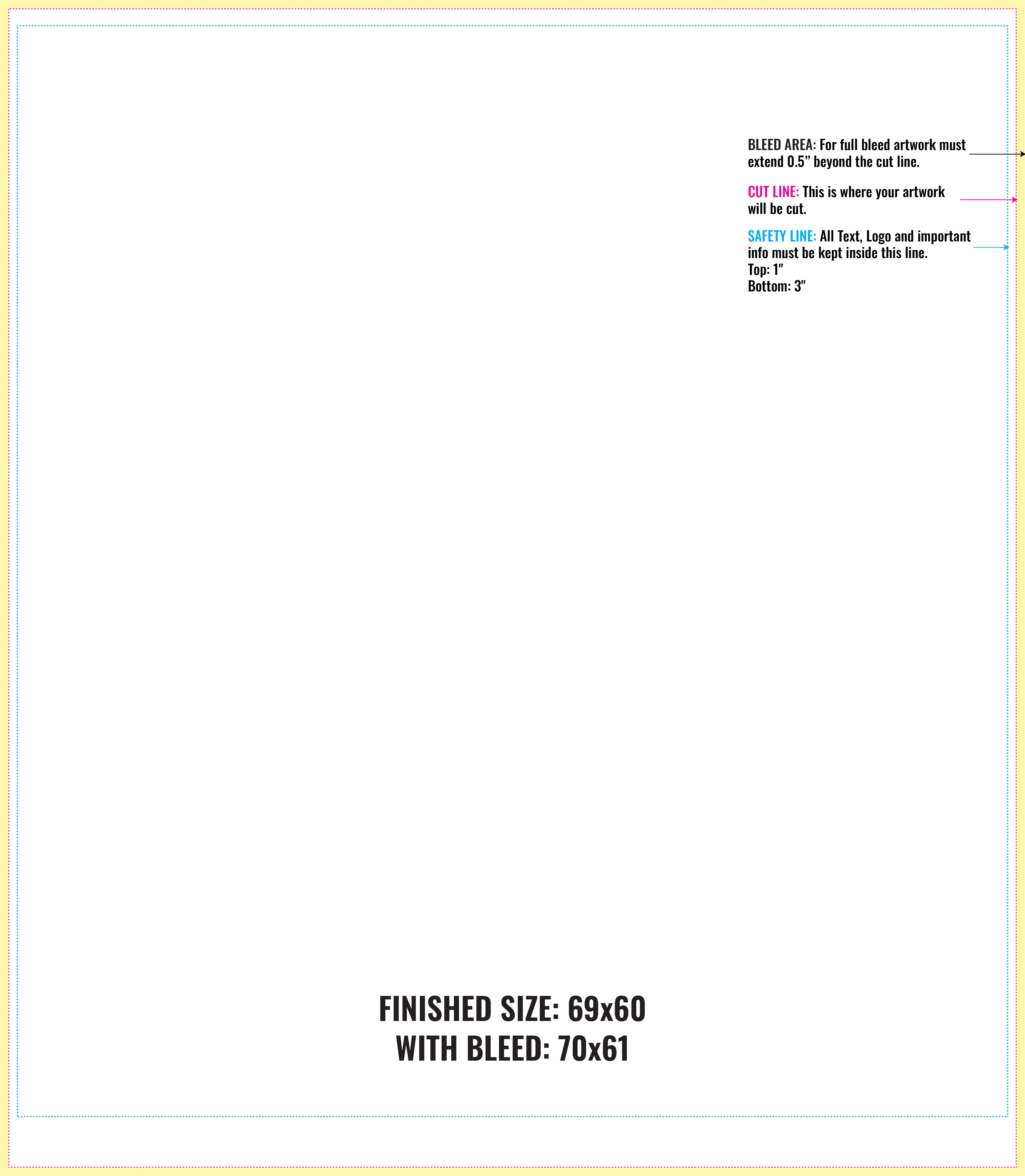 Print Layout Templates 60" x 69" Banners With Stands 
