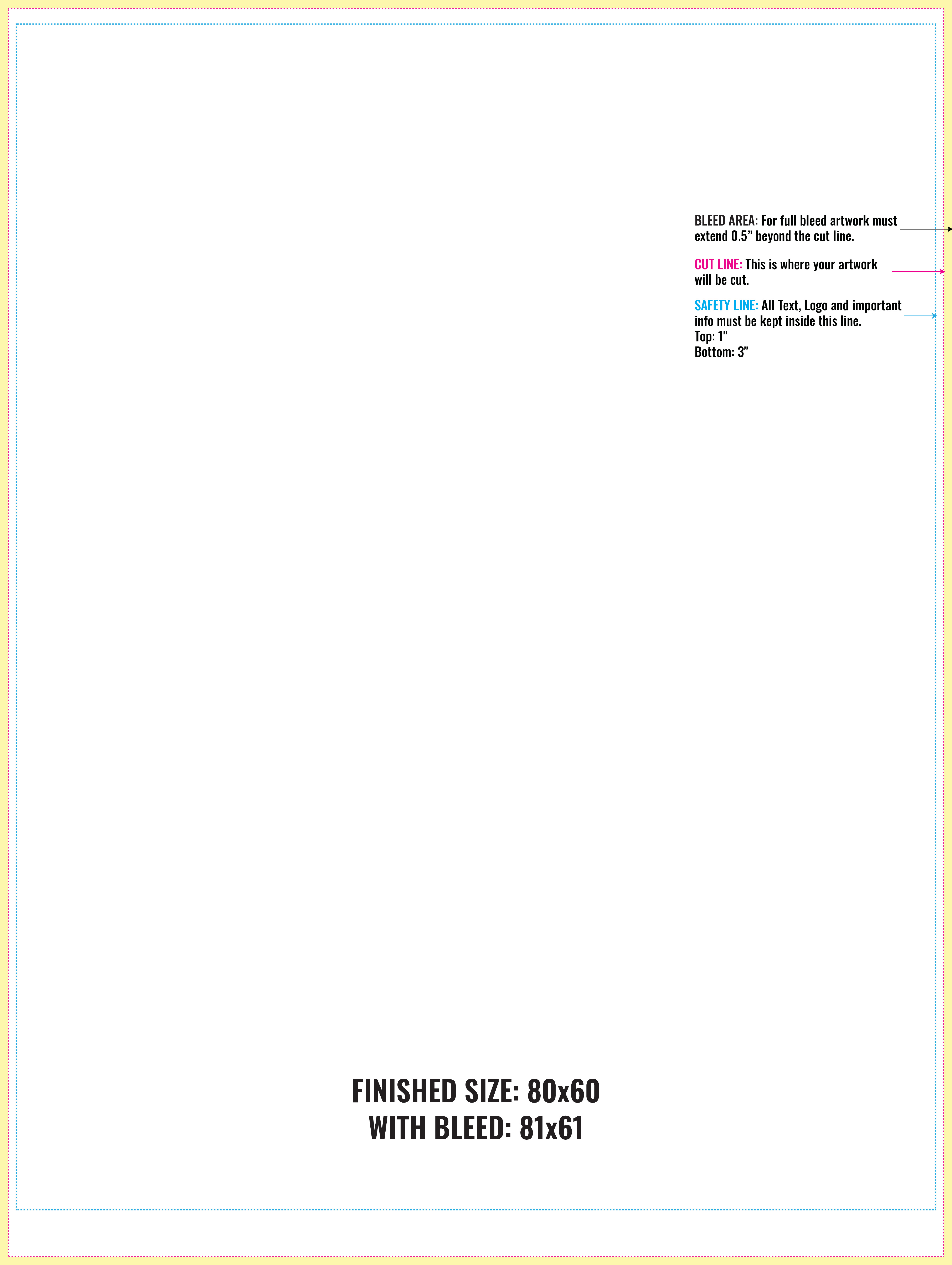 Print Layout Templates 60" x 80" Banners With Stands 