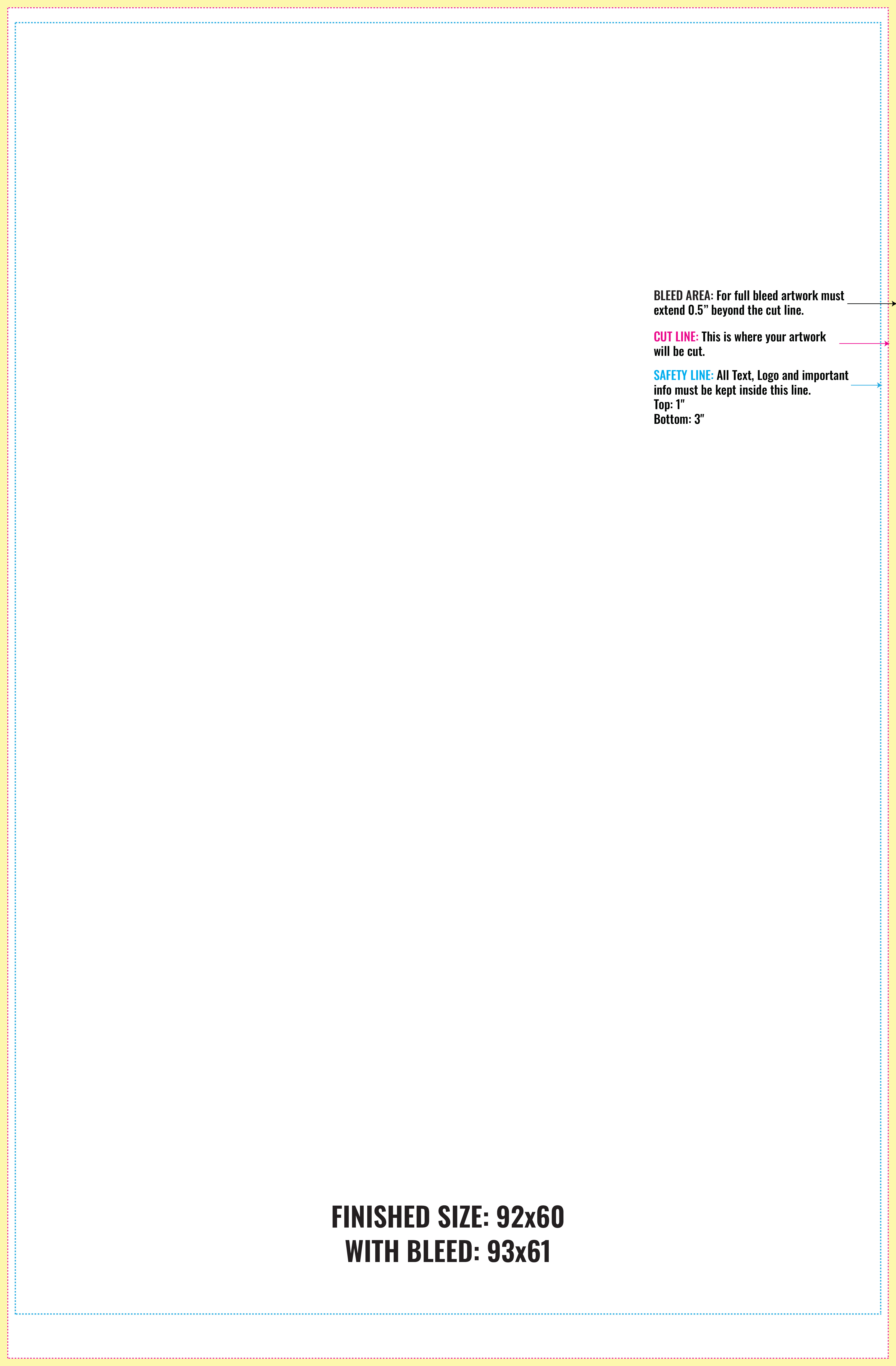 Print Layout Templates 60" x 92" Banners With Stands 