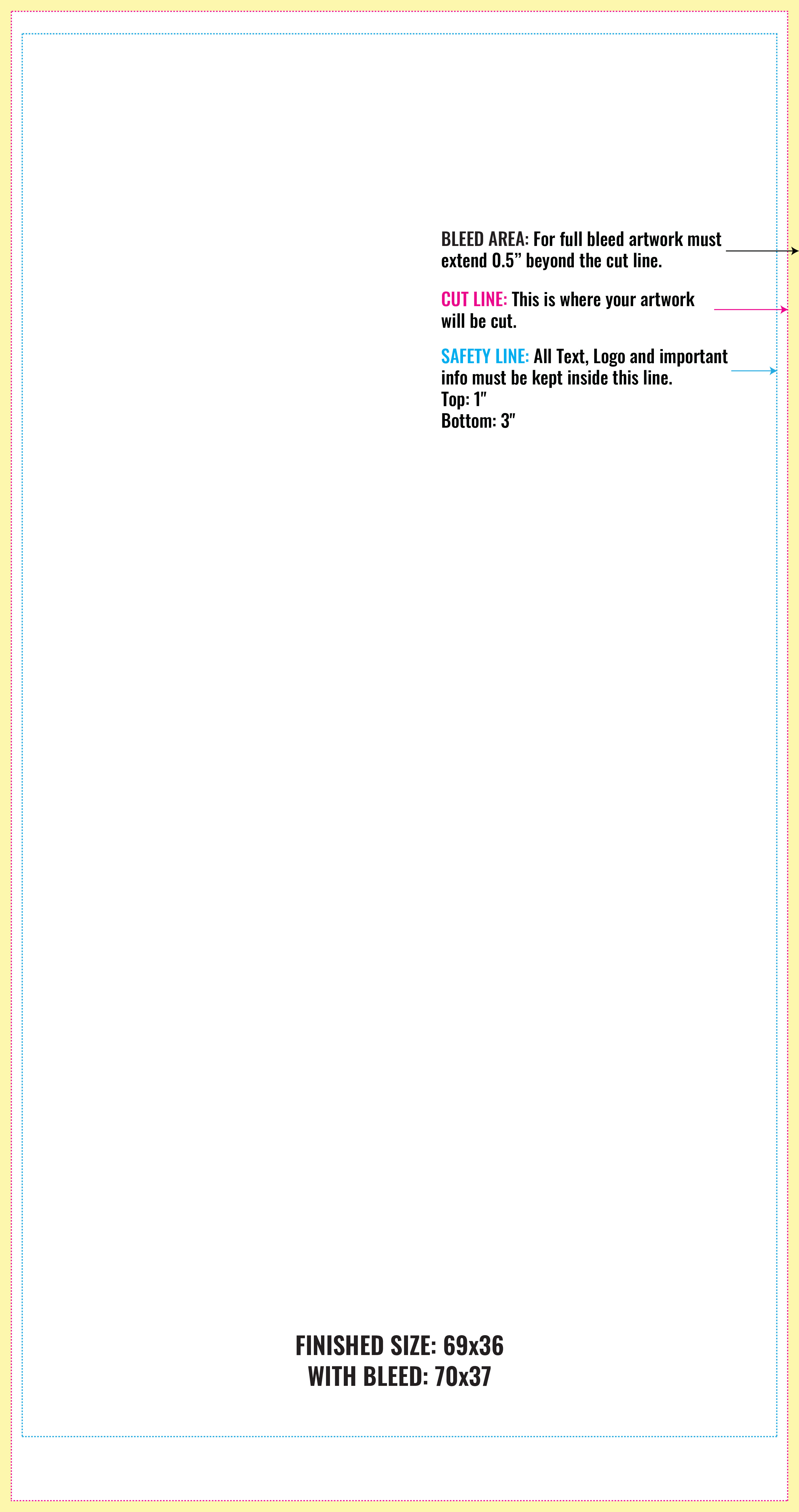 Print Layout Templates 36" x 69" Banners With Stands 