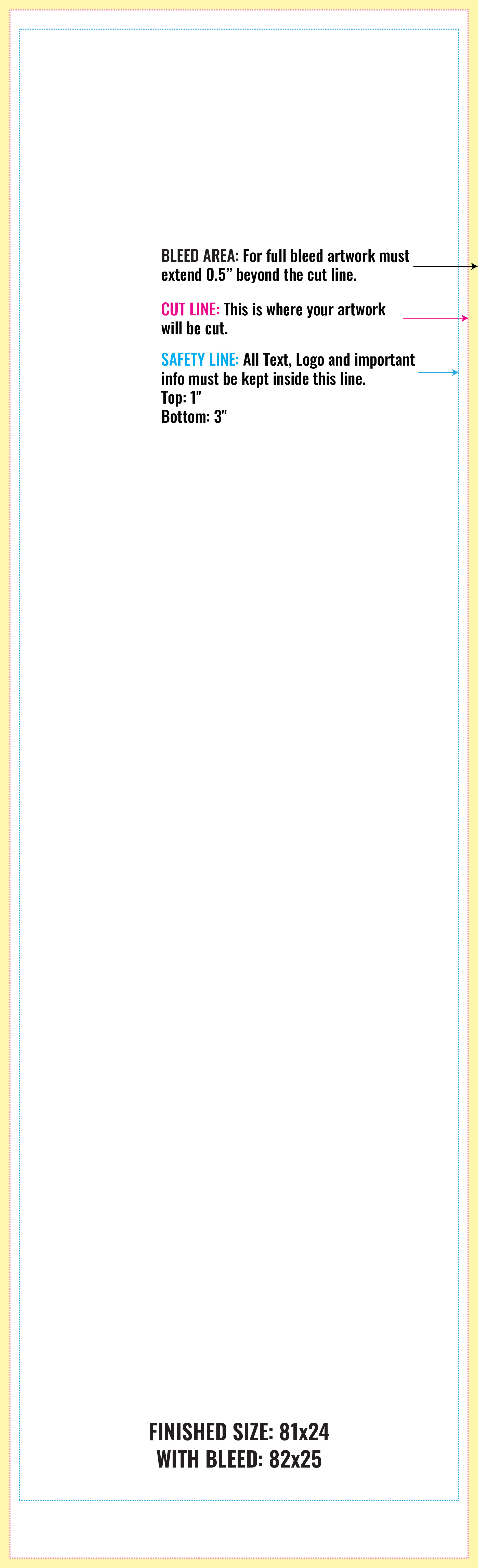 Print Layout Templates 24" x 81" Banners With Stands 