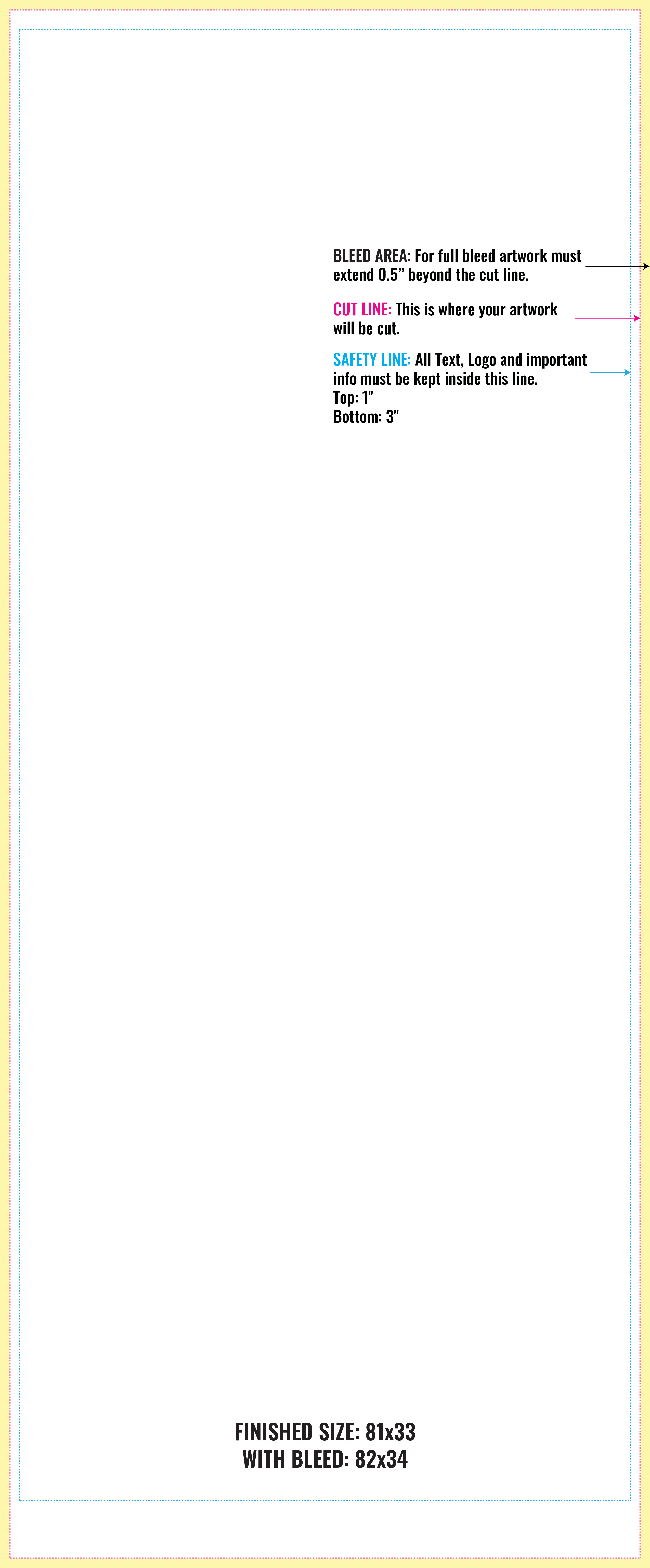 Print Layout Templates 33" x 81" Banners With Stands 