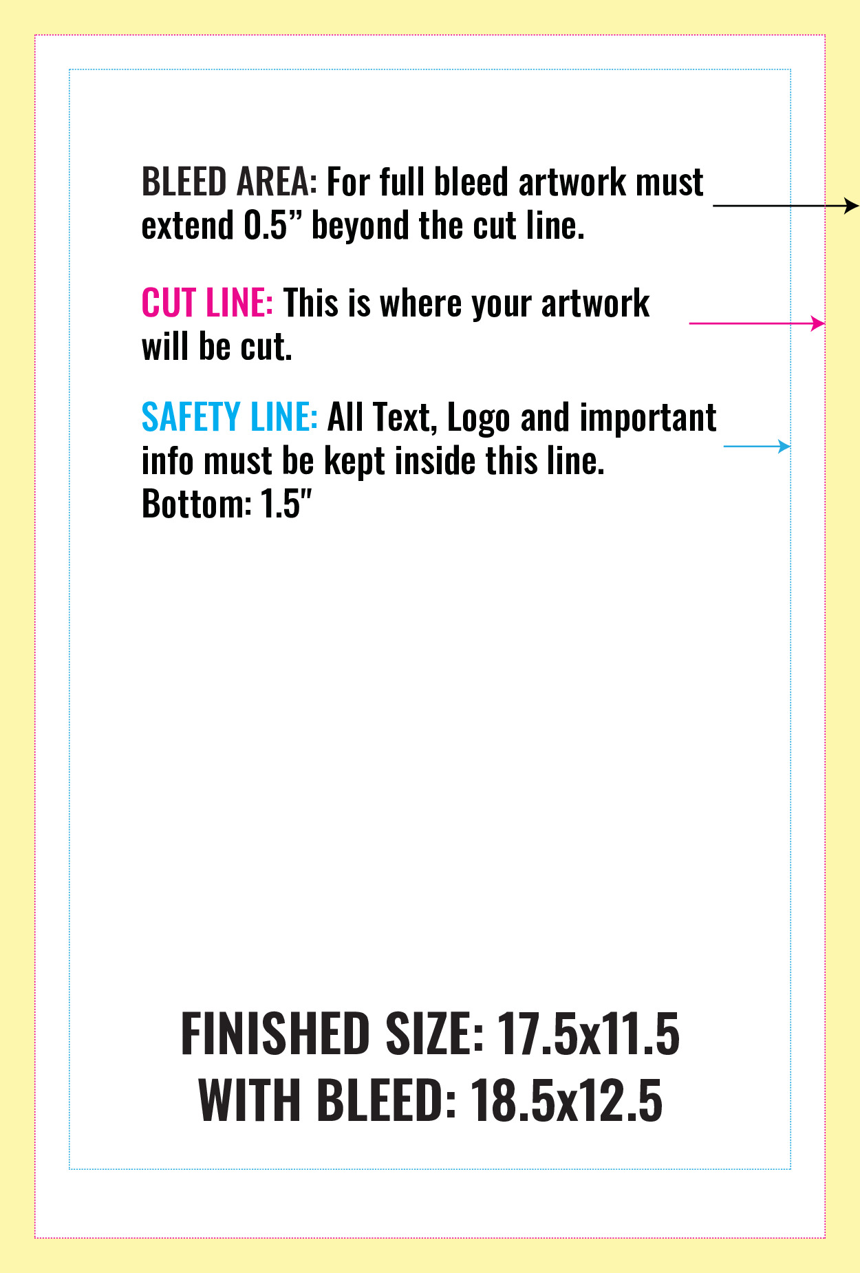 Print Layout Templates 11.5" x 17.5" Banners With Stands 