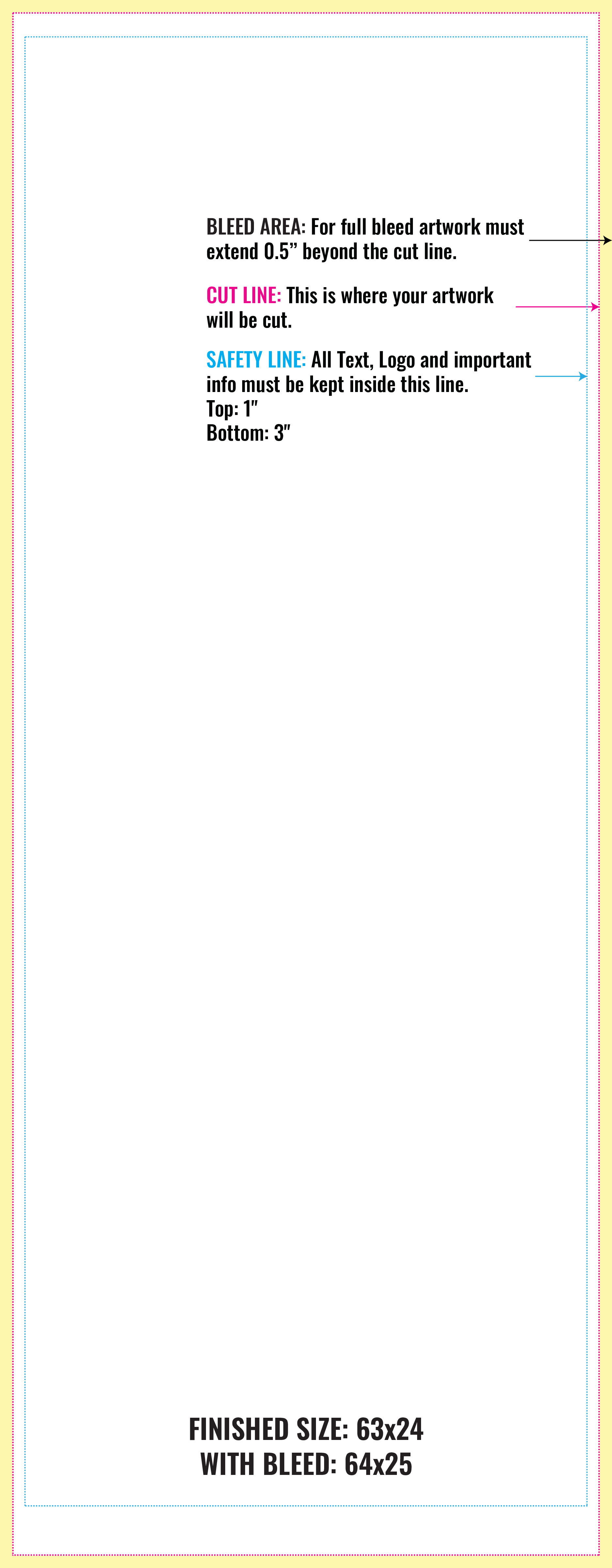 Print Layout Templates 24" x 63" Banners With Stands 