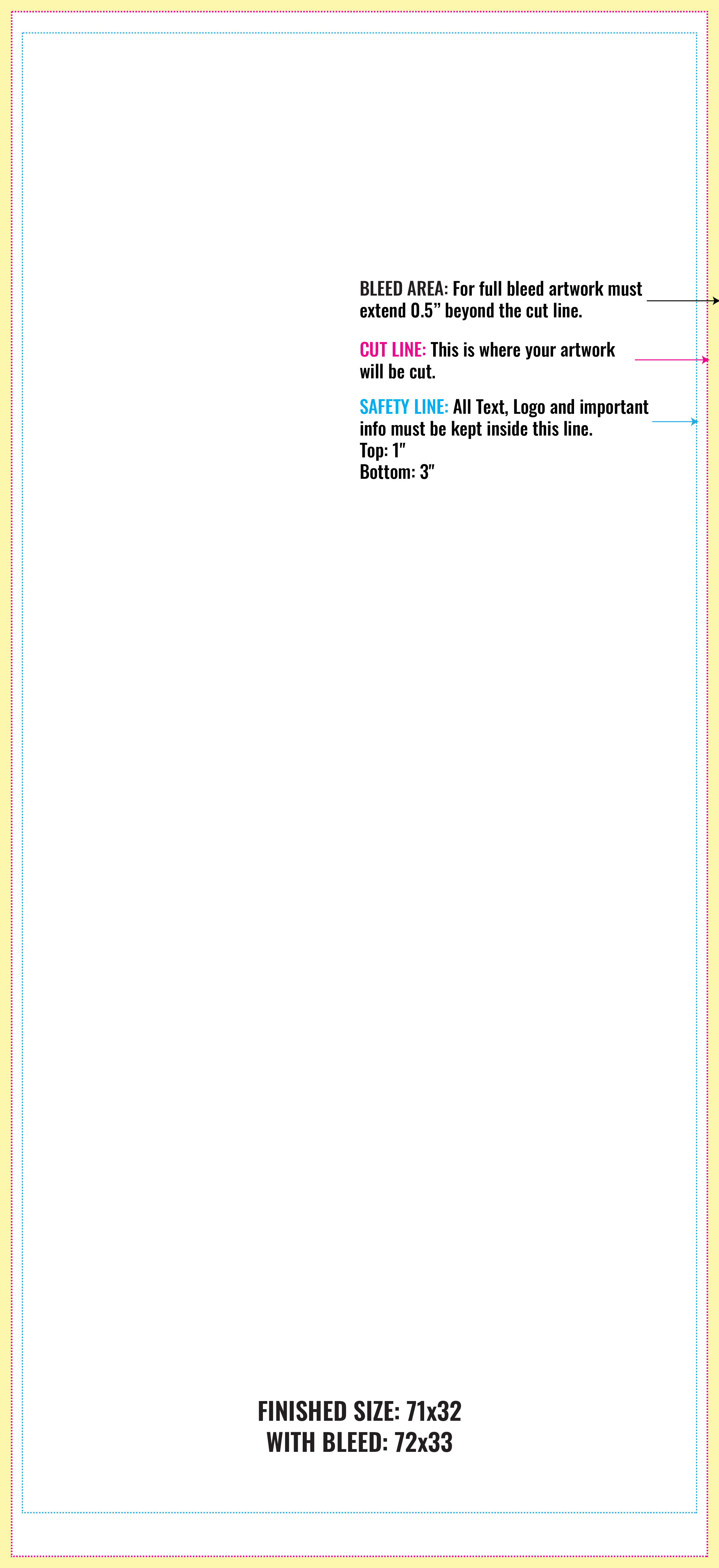 Print Layout Templates 32" x 71" Banners With Stands 