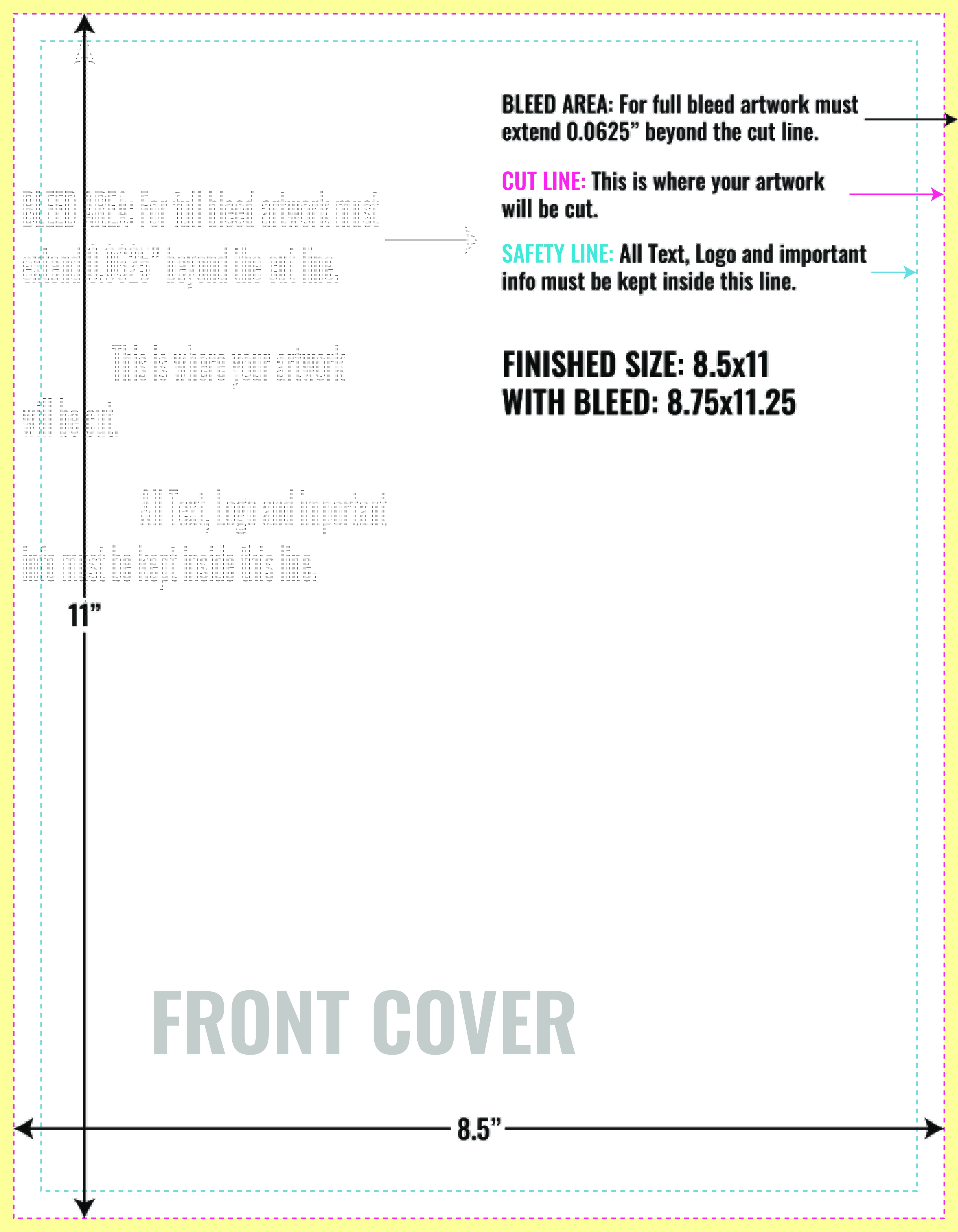 Print Layout Templates 8.5" x 11" Booklets Vertical