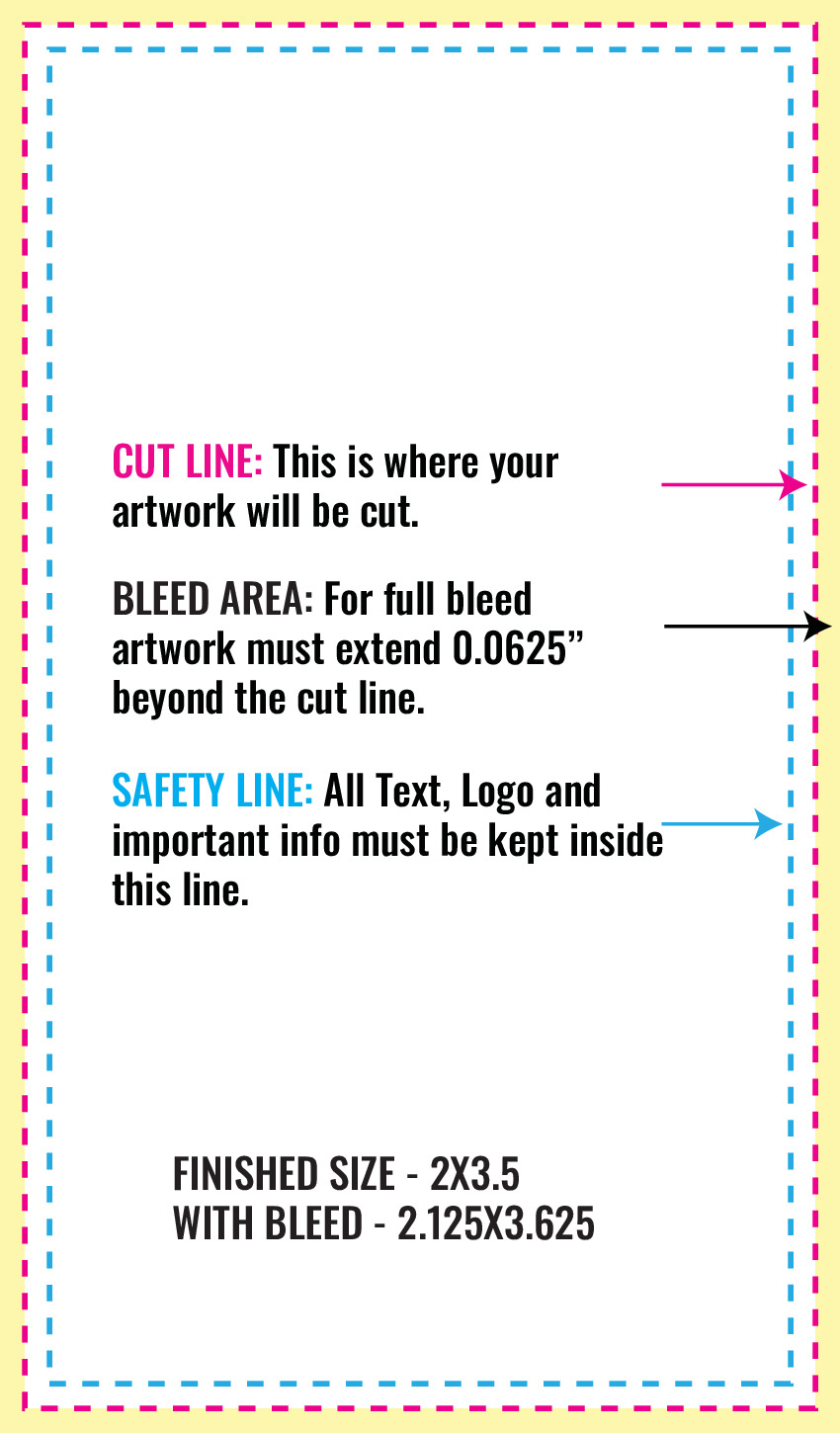 Print Layout Templates 2" x 3.5" Bookmarks Vertical