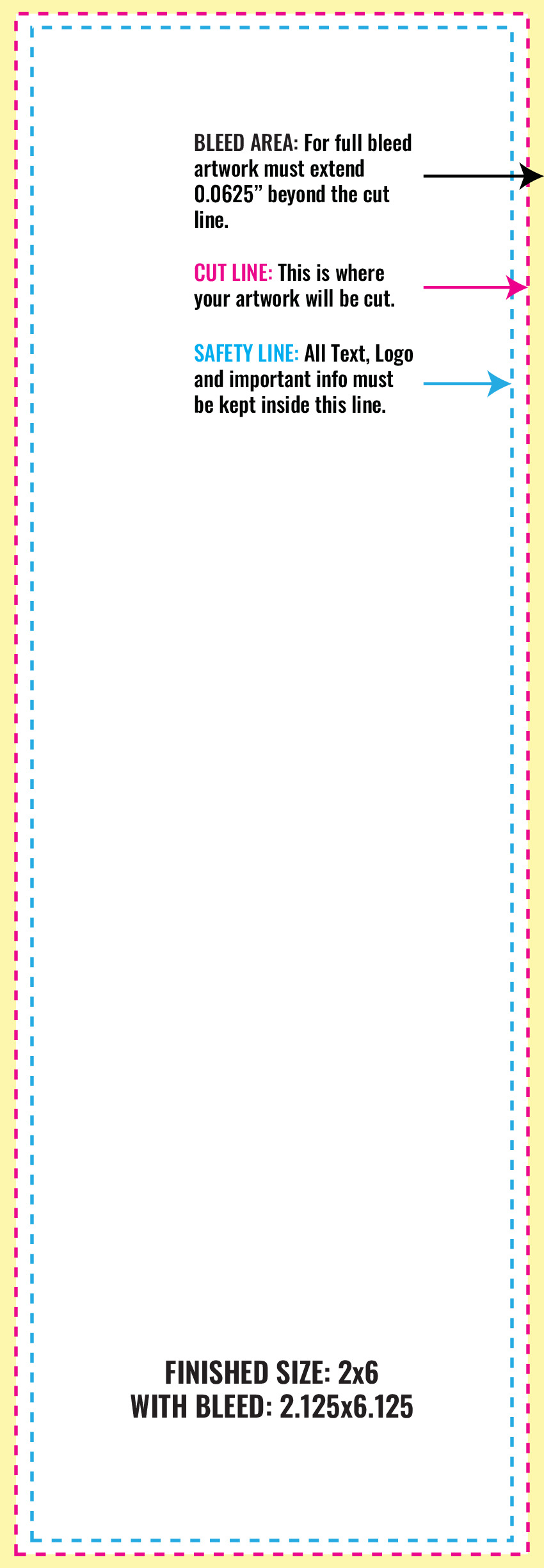 Print Layout Templates 2" x 6" Bookmarks Vertical