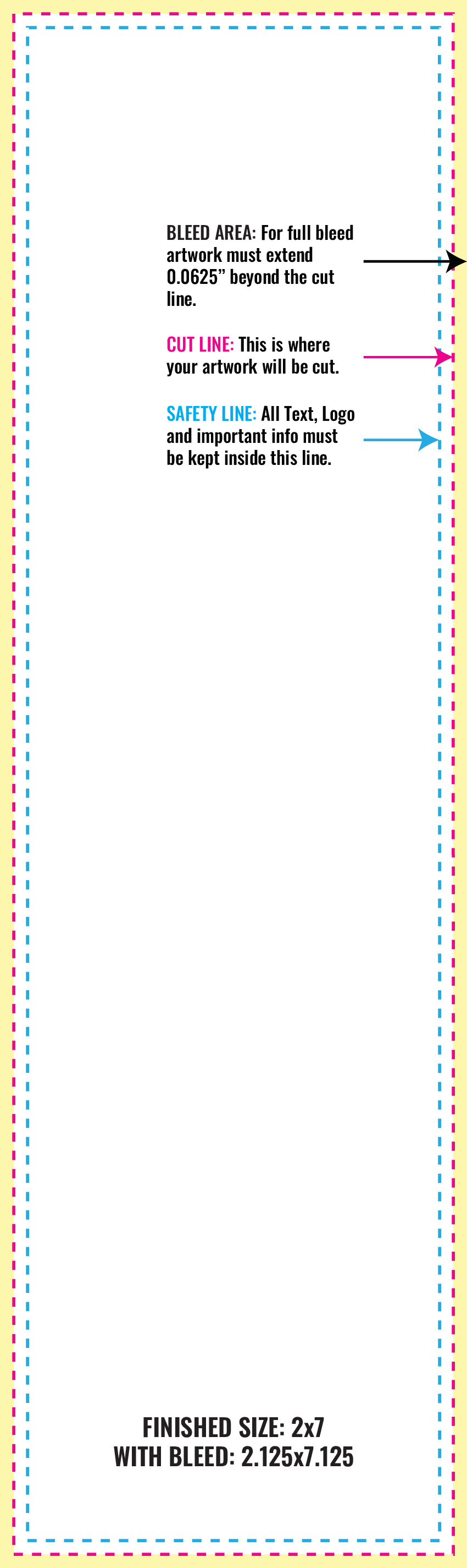 Print Layout Templates 2" x 7" Bookmarks Vertical