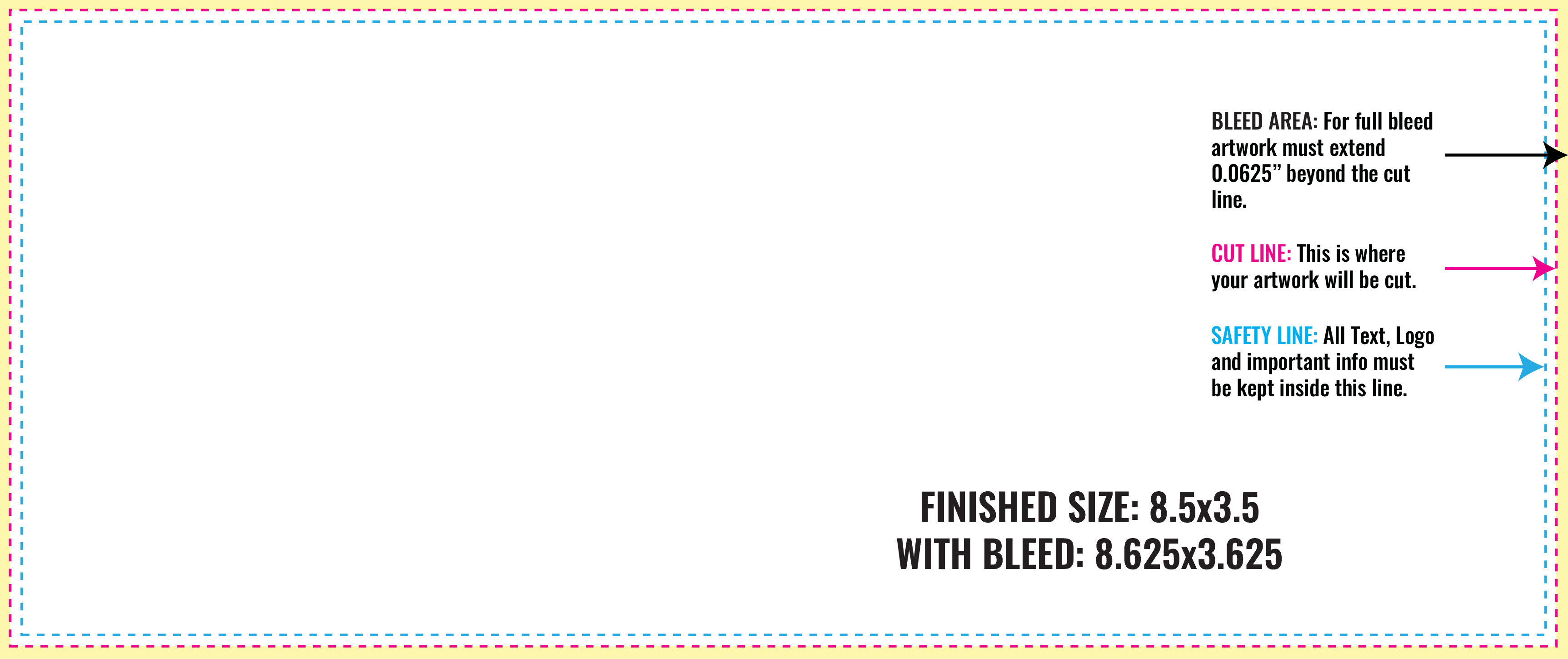 Print Layout Templates 3.5" x 8.5" Bookmarks Horizontal