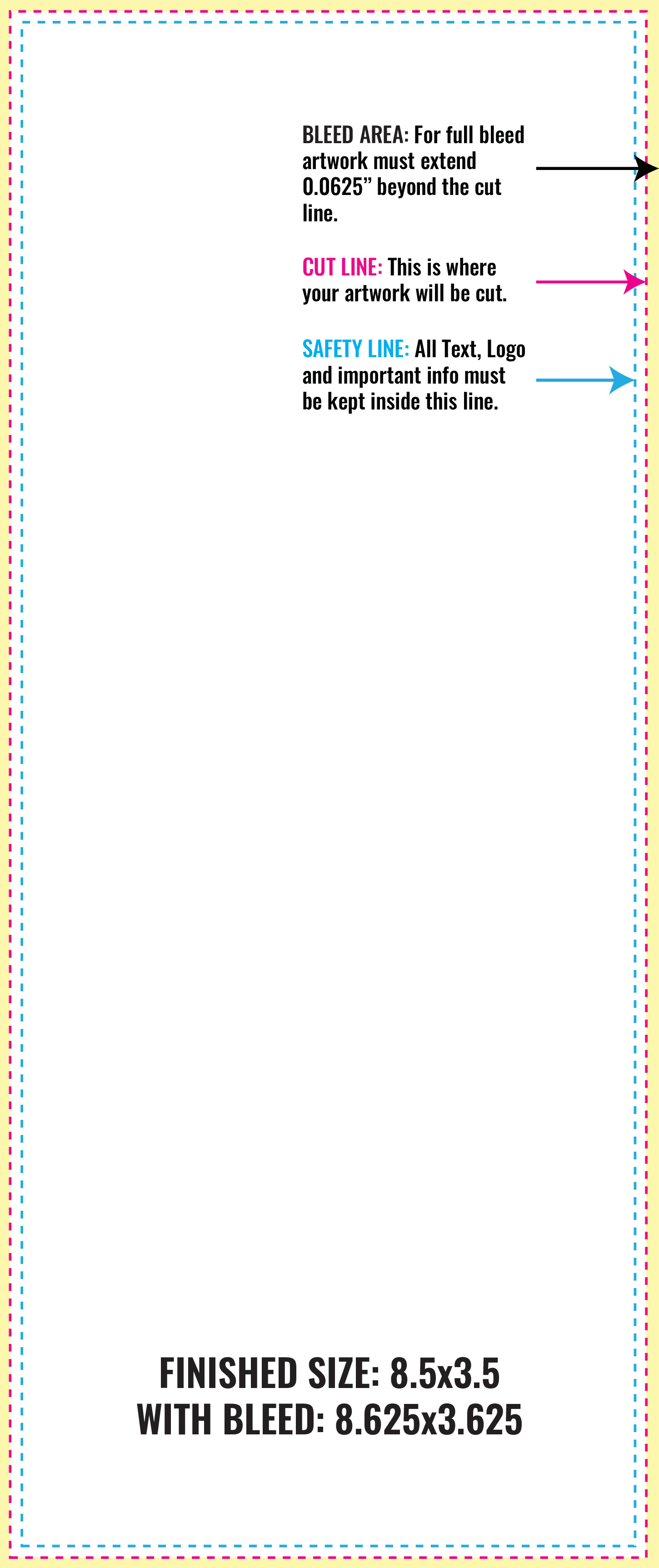 Print Layout Templates 3.5" x 8.5" Bookmarks Vertical
