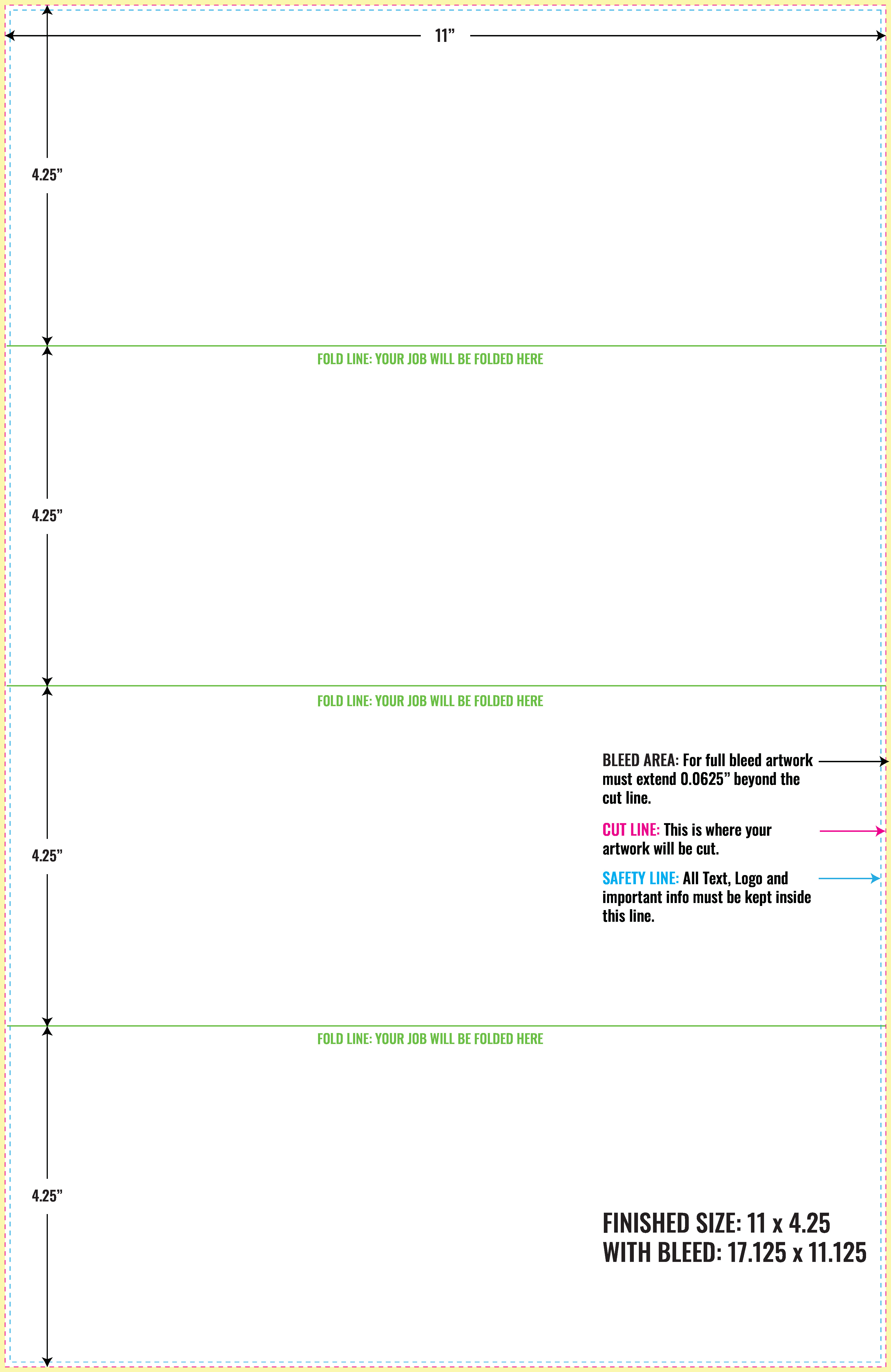 Download Free PDF Brochure Templates PrintMagic  Horizontal Inside 11X17 Brochure Template