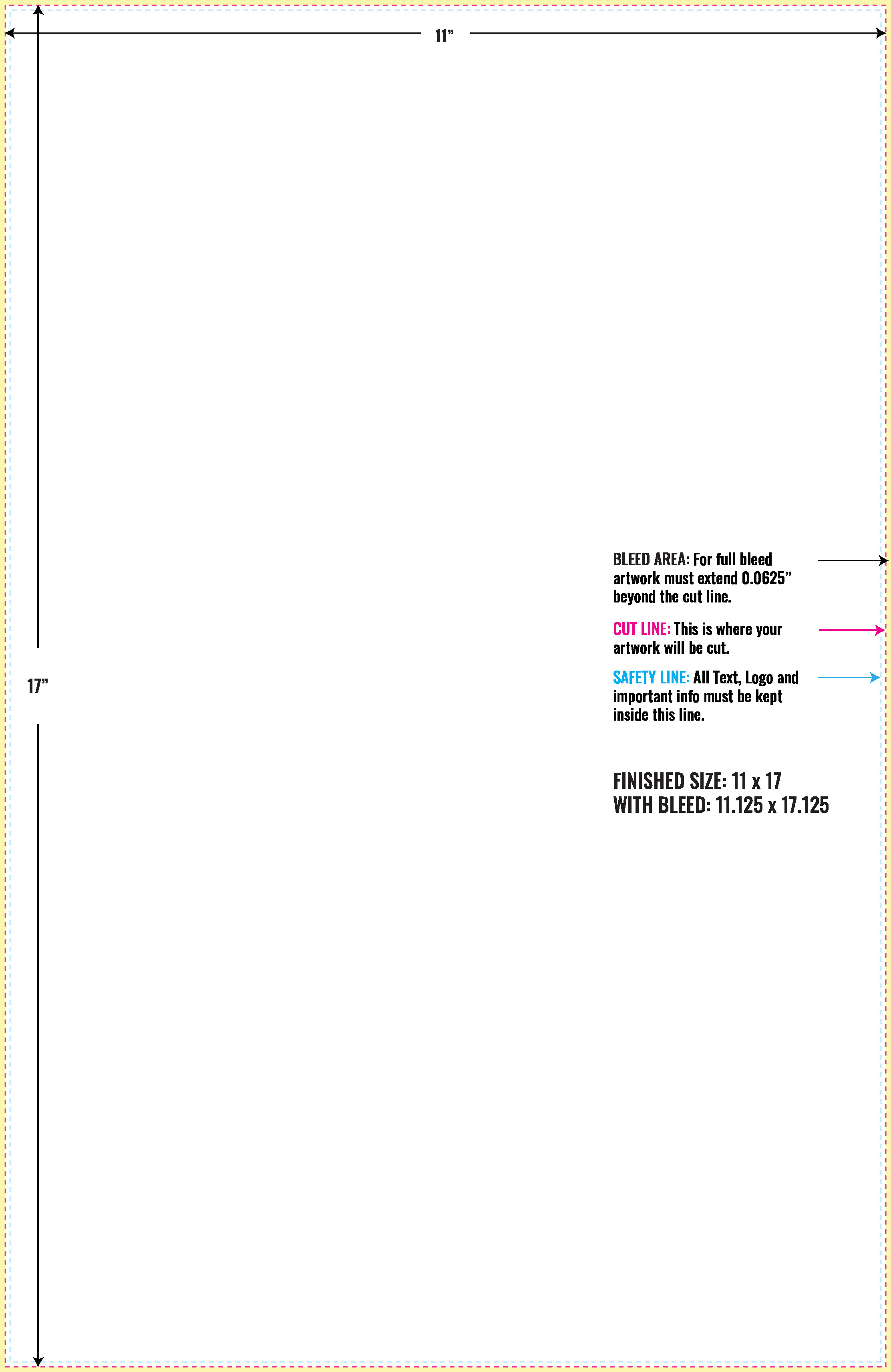 Print Layout Templates 11" x 17" Brochures Vertical