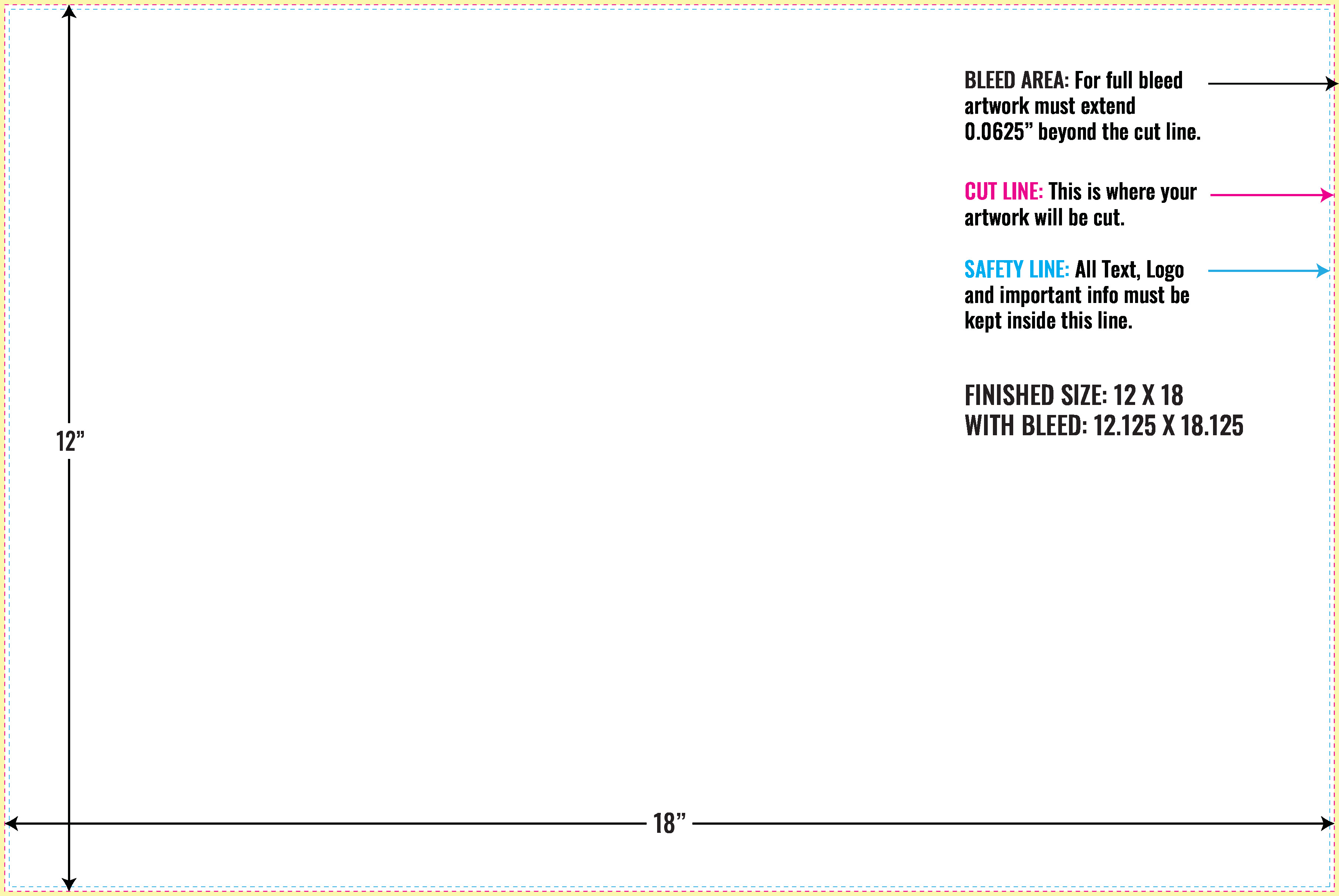 Print Layout Templates 12" x 18" Brochures Horizontal