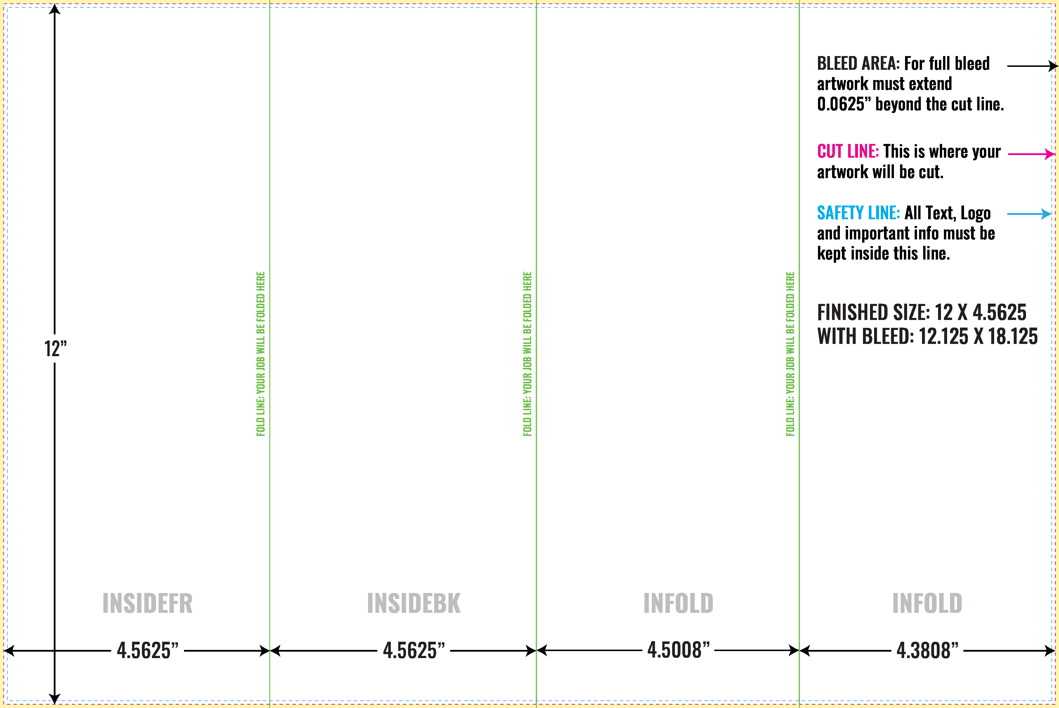 Print Layout Templates 12" x 18" Brochures Vertical