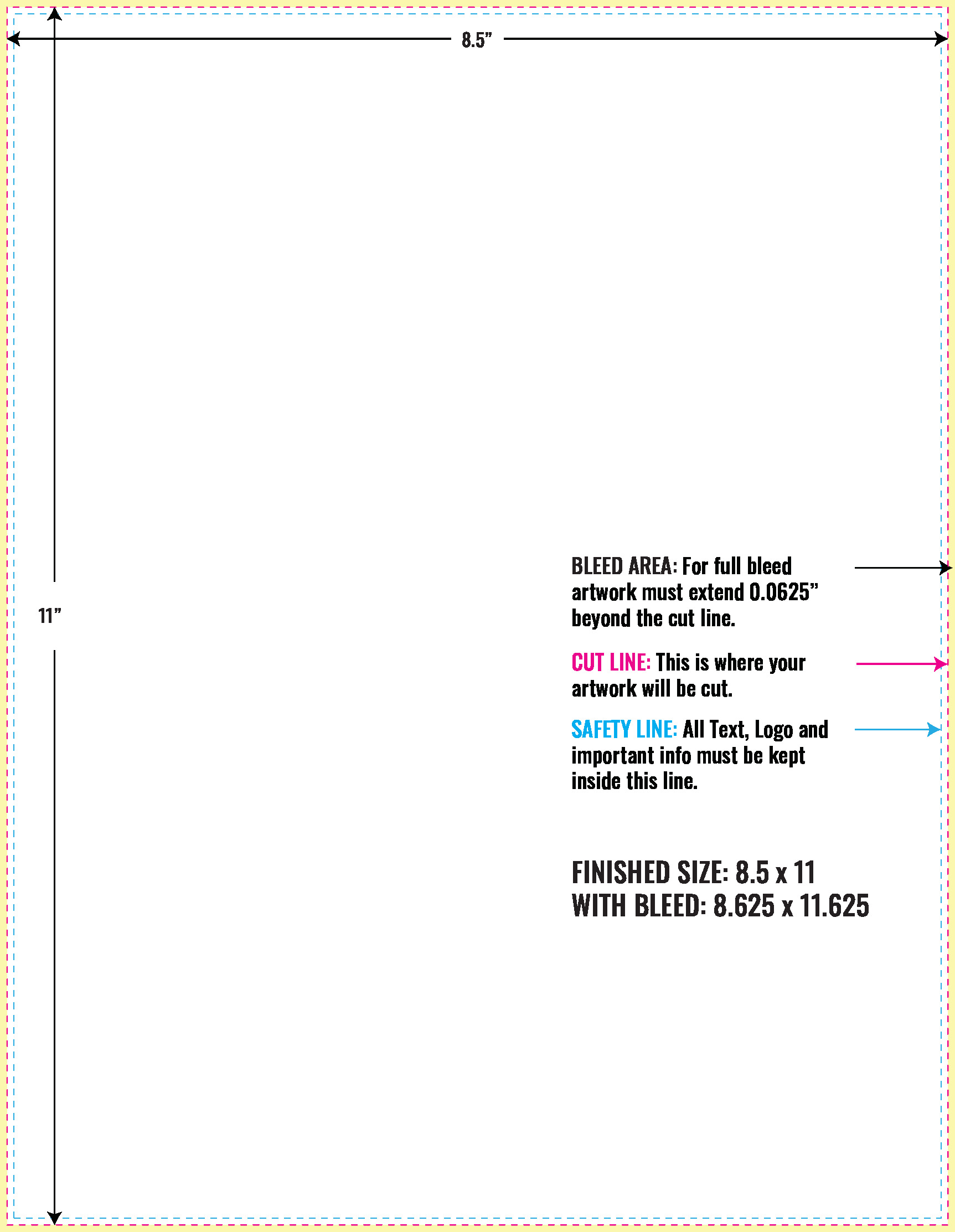 Print Layout Templates 8.5" x 11" Brochures Vertical