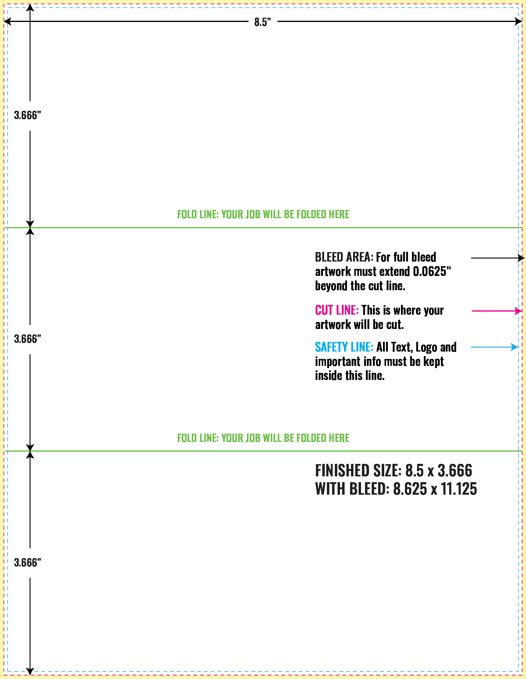 Print Layout Templates 8.5" x 11" Brochures Horizontal