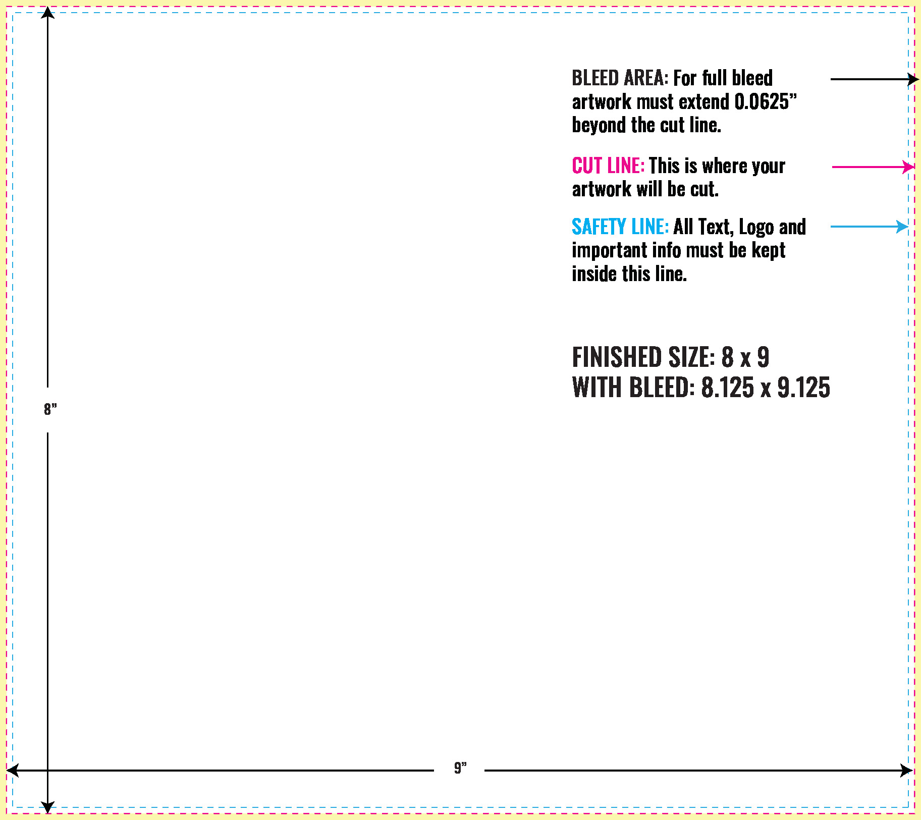 Print Layout Templates 8" x 9" Brochures Vertical