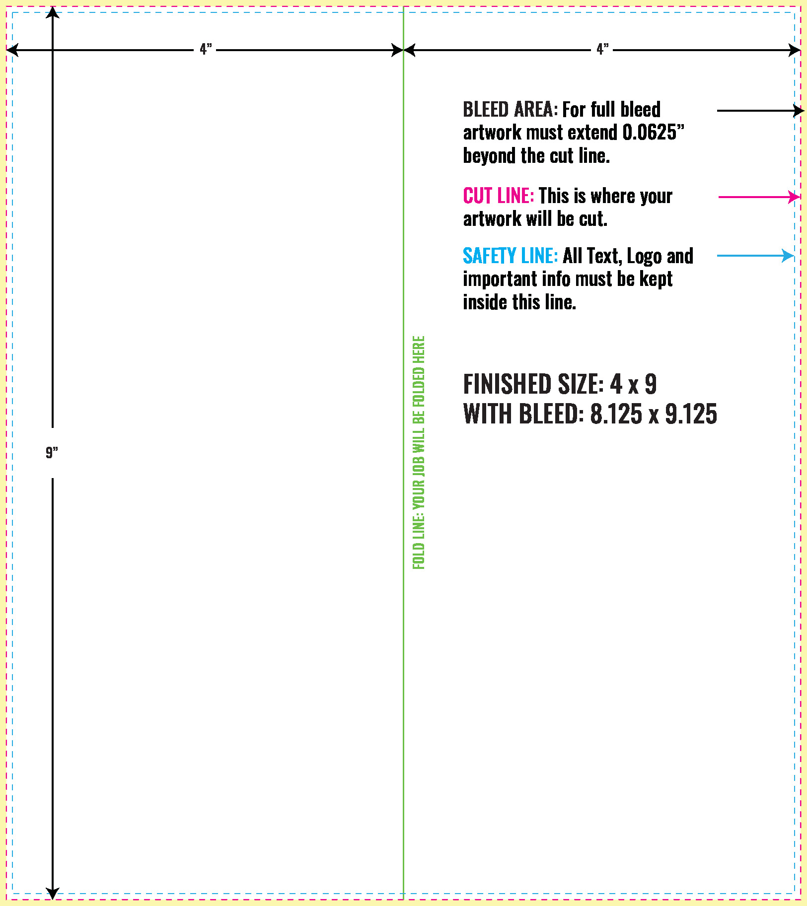 Print Layout Templates 8" x 9" Brochures Horizontal