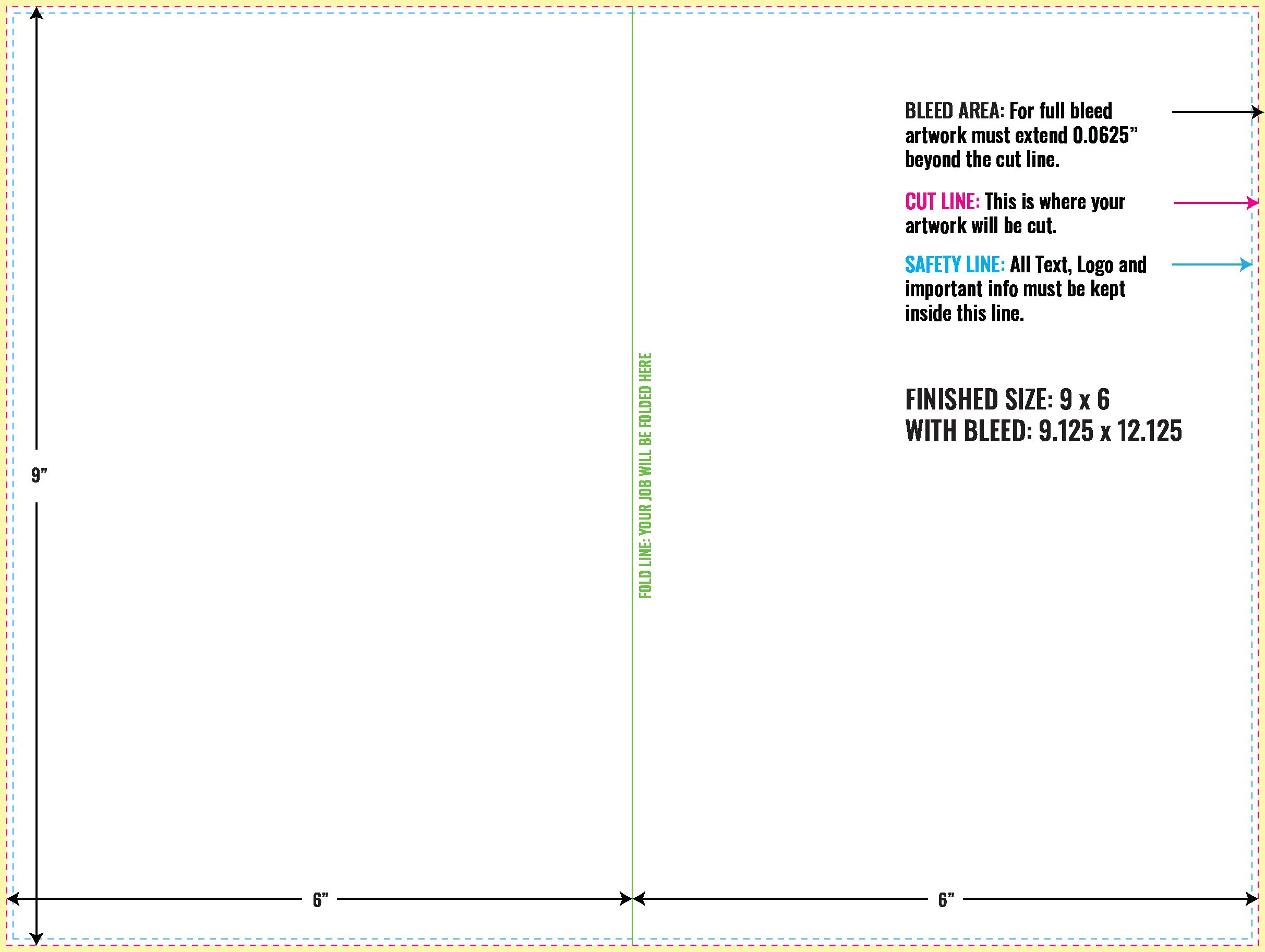 Print Layout Templates 9" x 12" Brochures Vertical