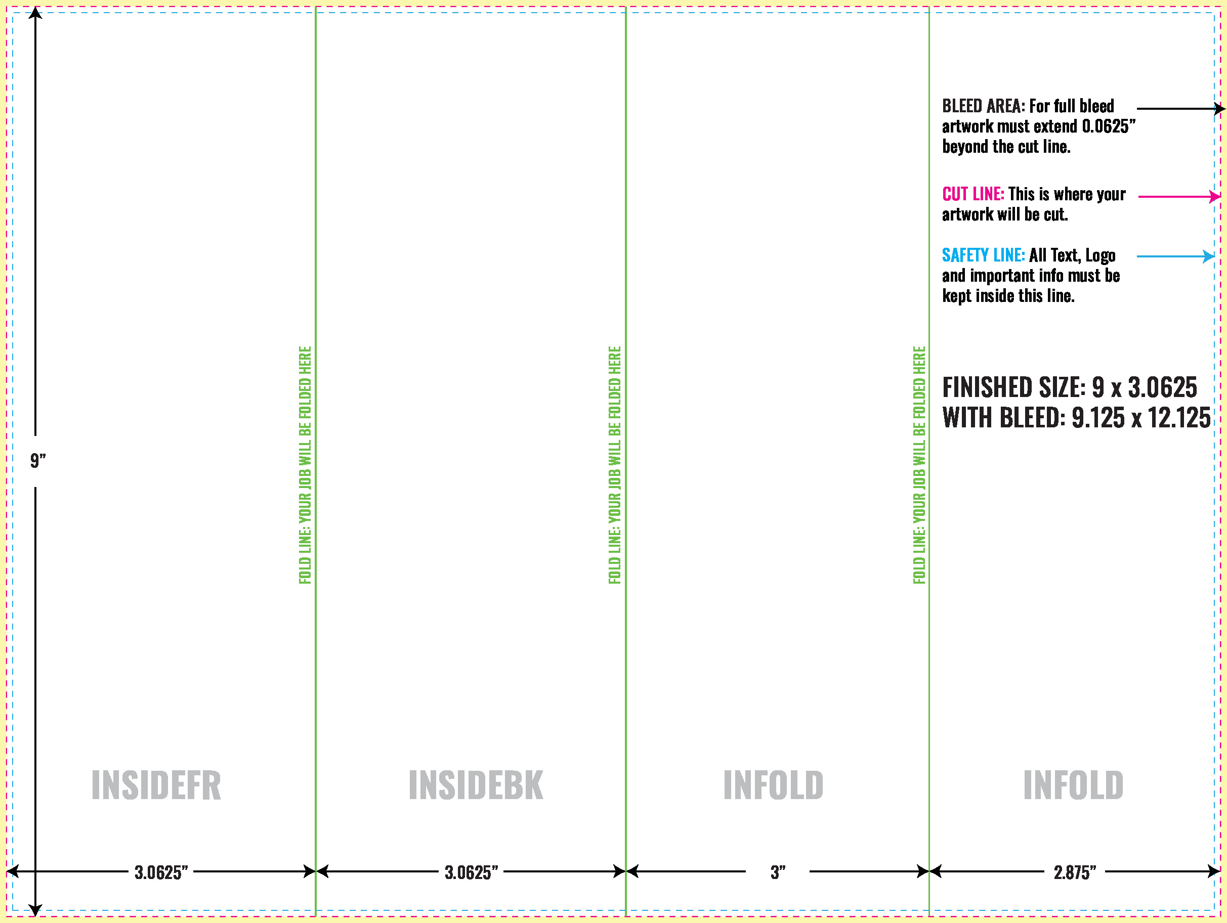 Print Layout Templates 9" x 12" Brochures Vertical