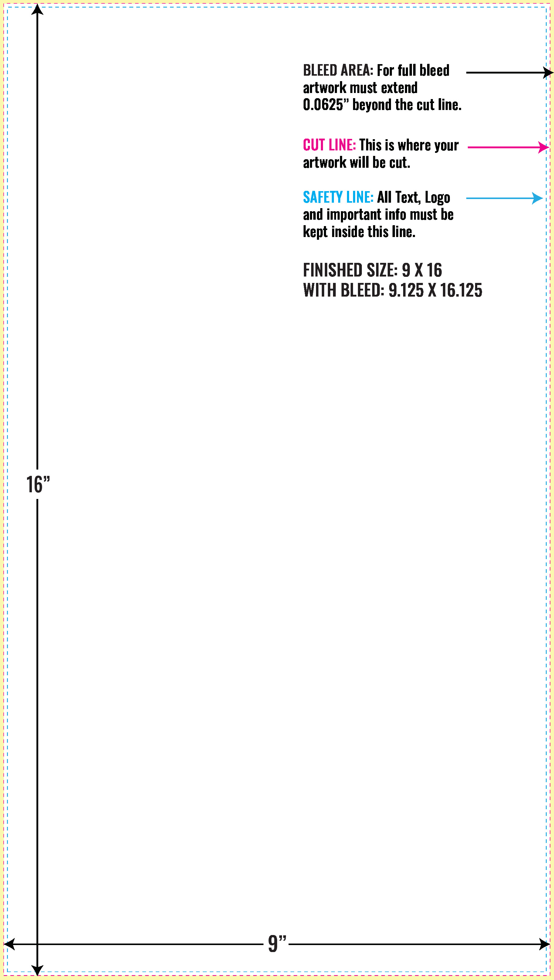 Print Layout Templates 9" x 16" Brochures Vertical