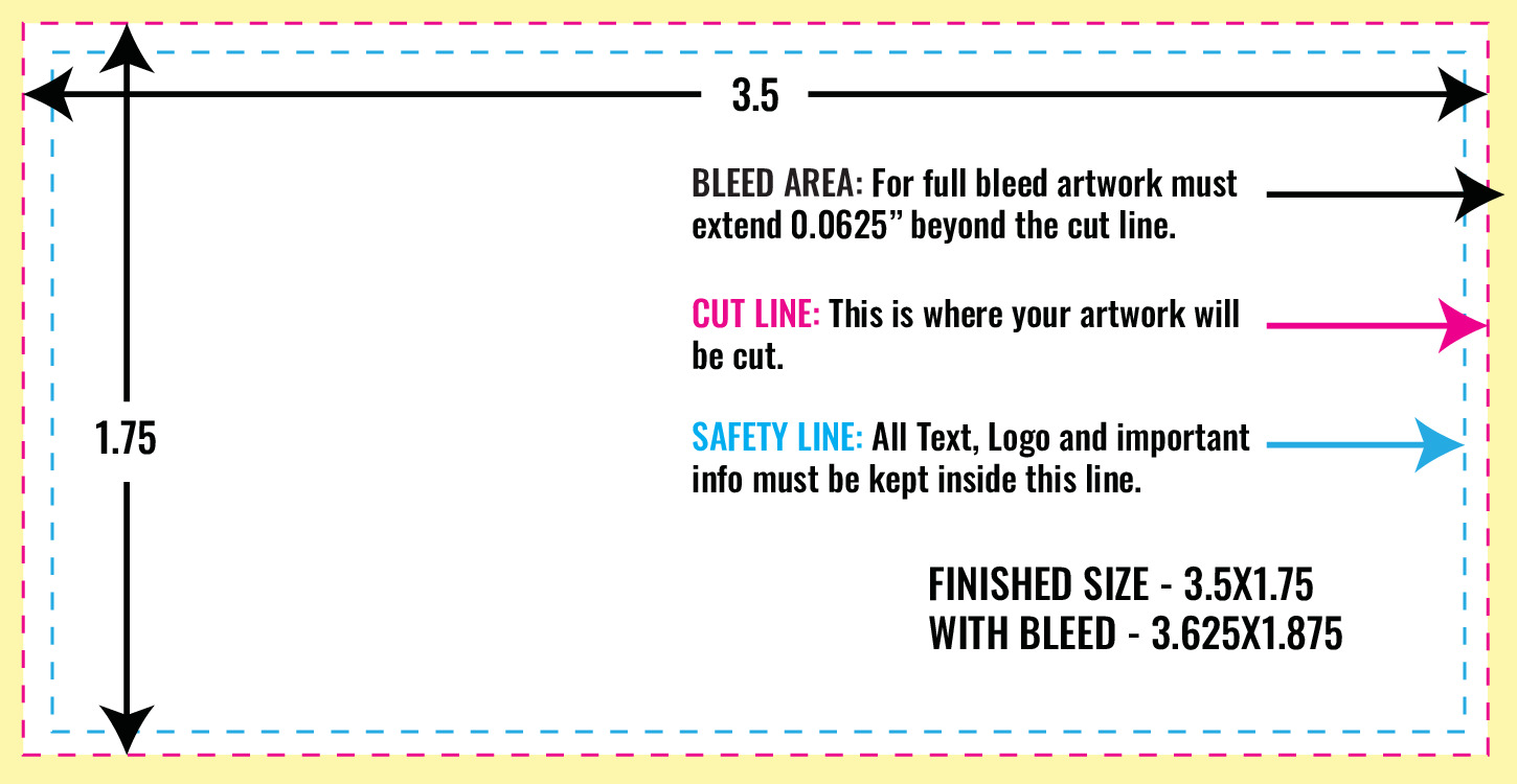 Print Layout Templates 3.5" x 1.75" Business Cards 