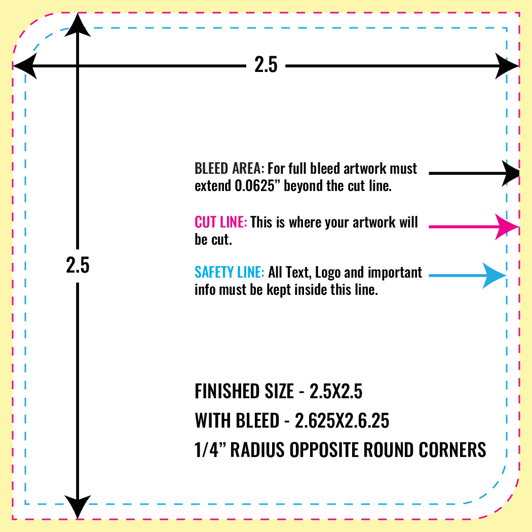 Print Layout Templates 2.5" x 2.5" Business Cards 