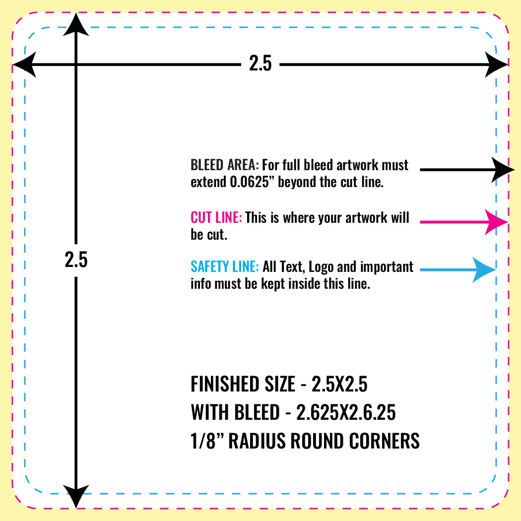 Print Layout Templates 2.5" x 2.5" Business Cards 