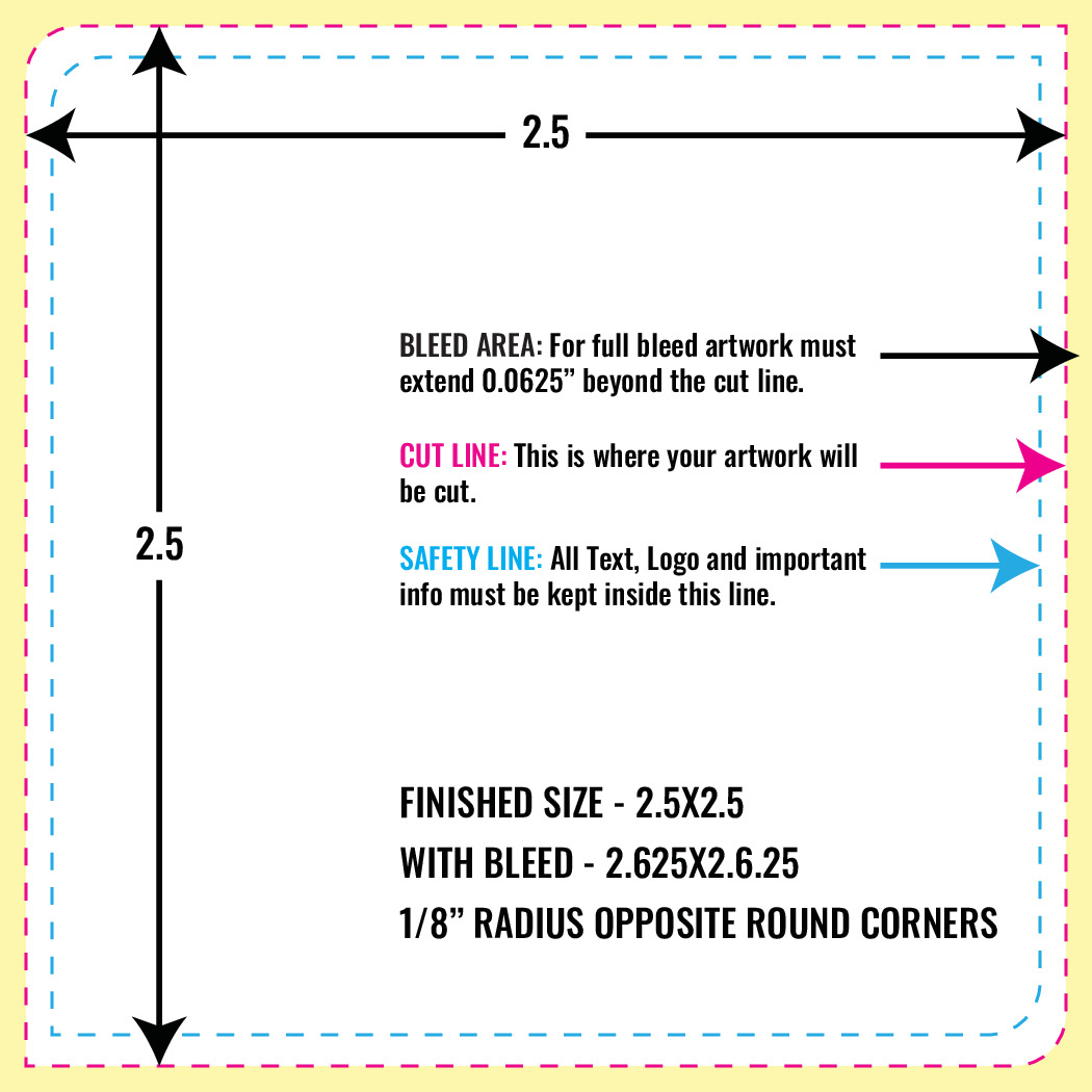 Print Layout Templates 2.5" x 2.5" Business Cards 
