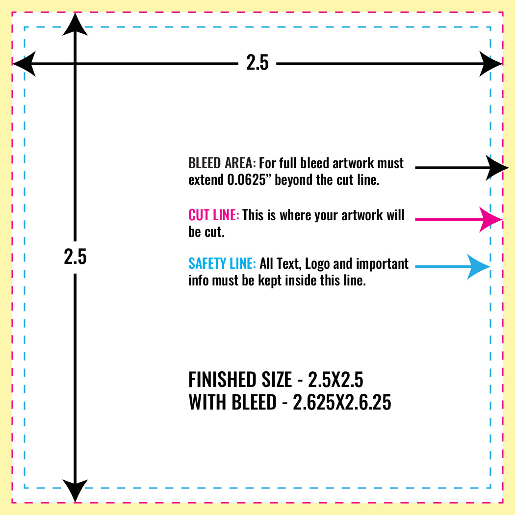Print Layout Templates 2.5" x 2.5" Business Cards 