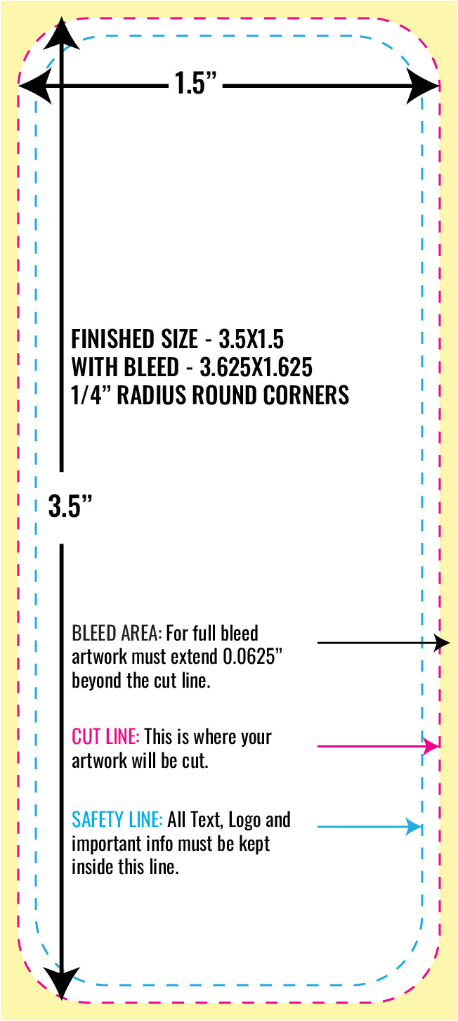 Print Layout Templates 3.5" x 1.5" Business Cards 
