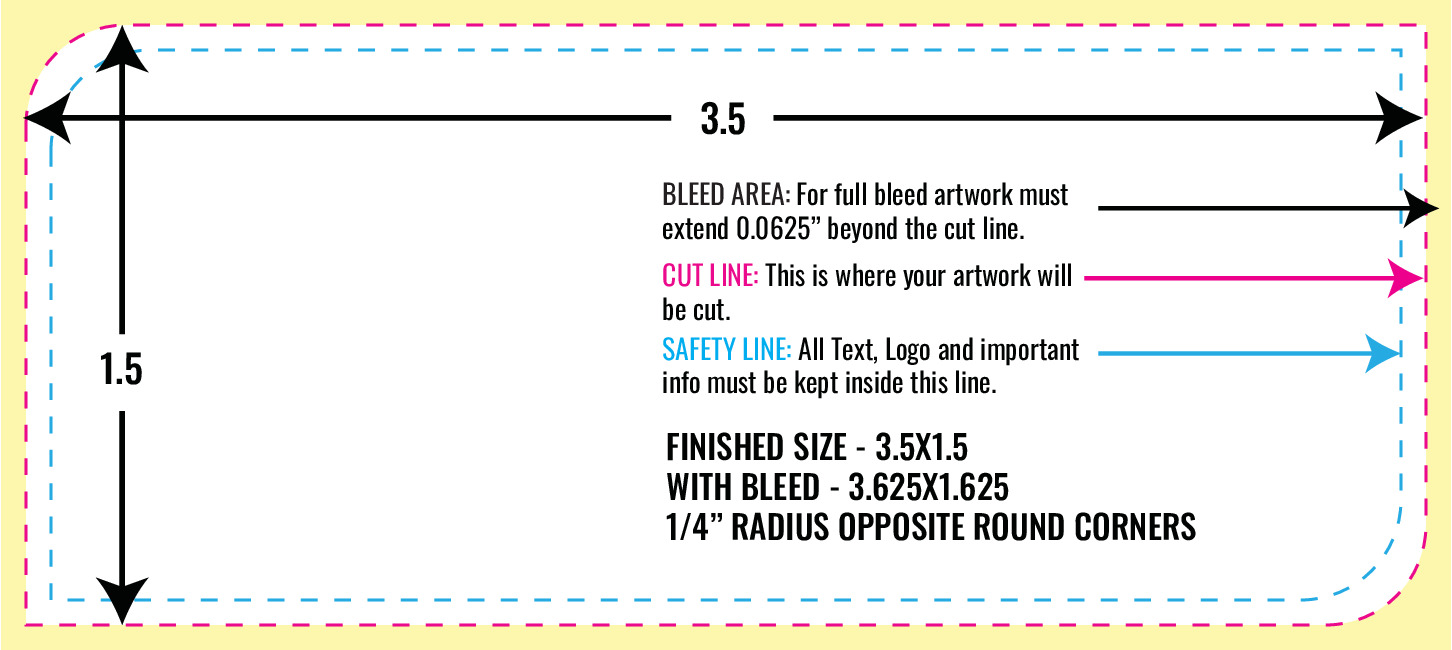 Print Layout Templates 3.5" x 1.5" Business Cards 