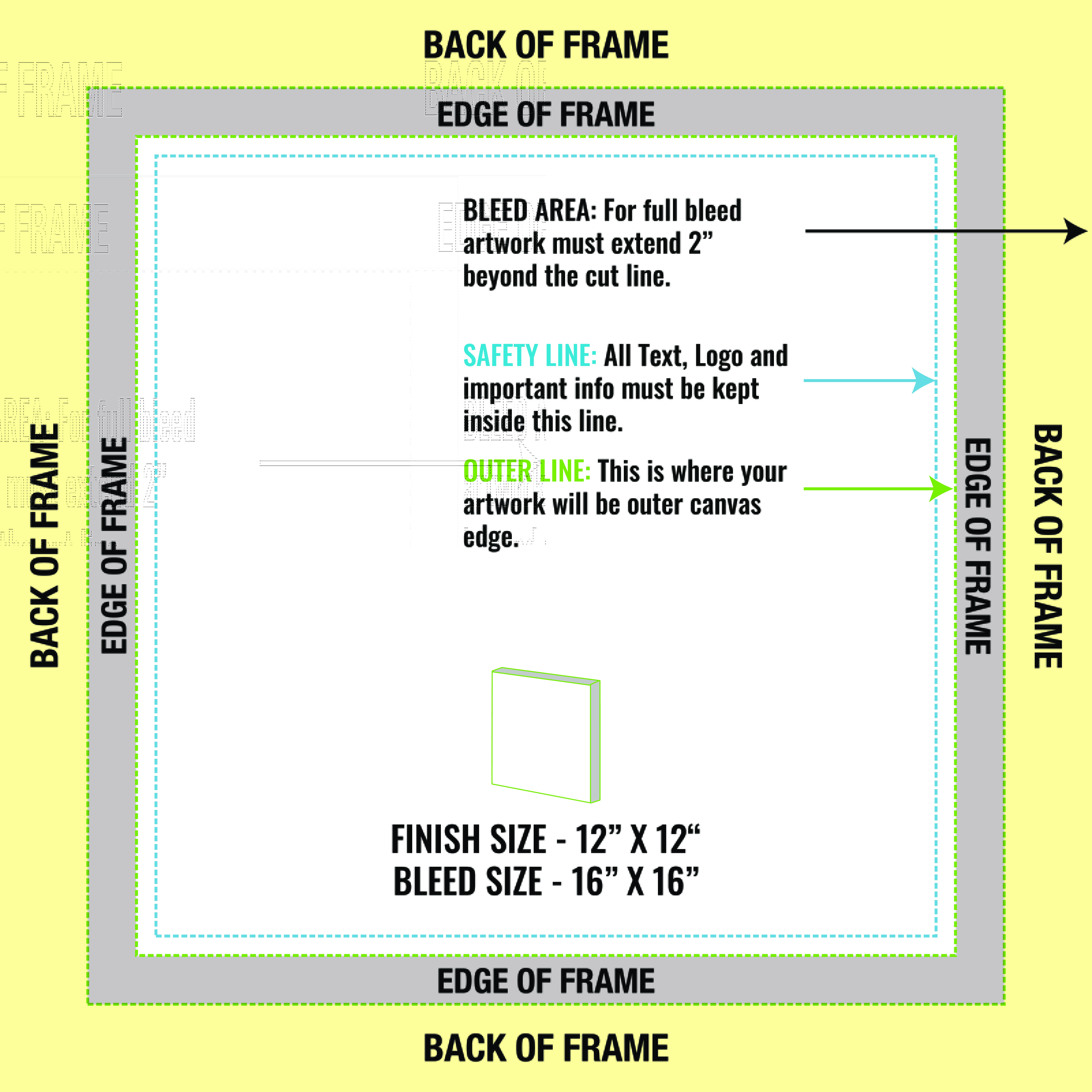 Print Layout Templates 12" x 12" Canvas Square