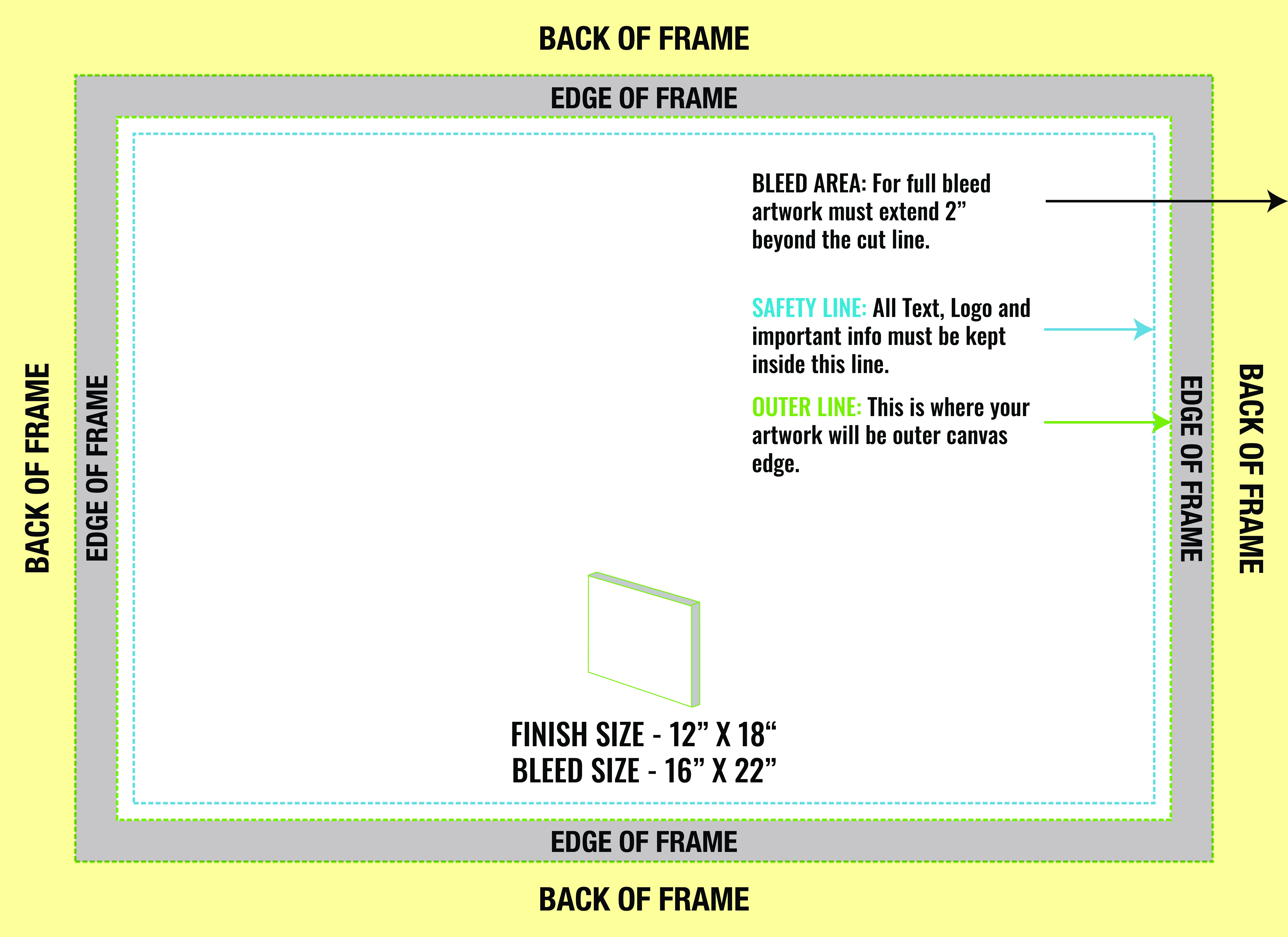 Print Layout Templates 12" x 18" Canvas Horizontal