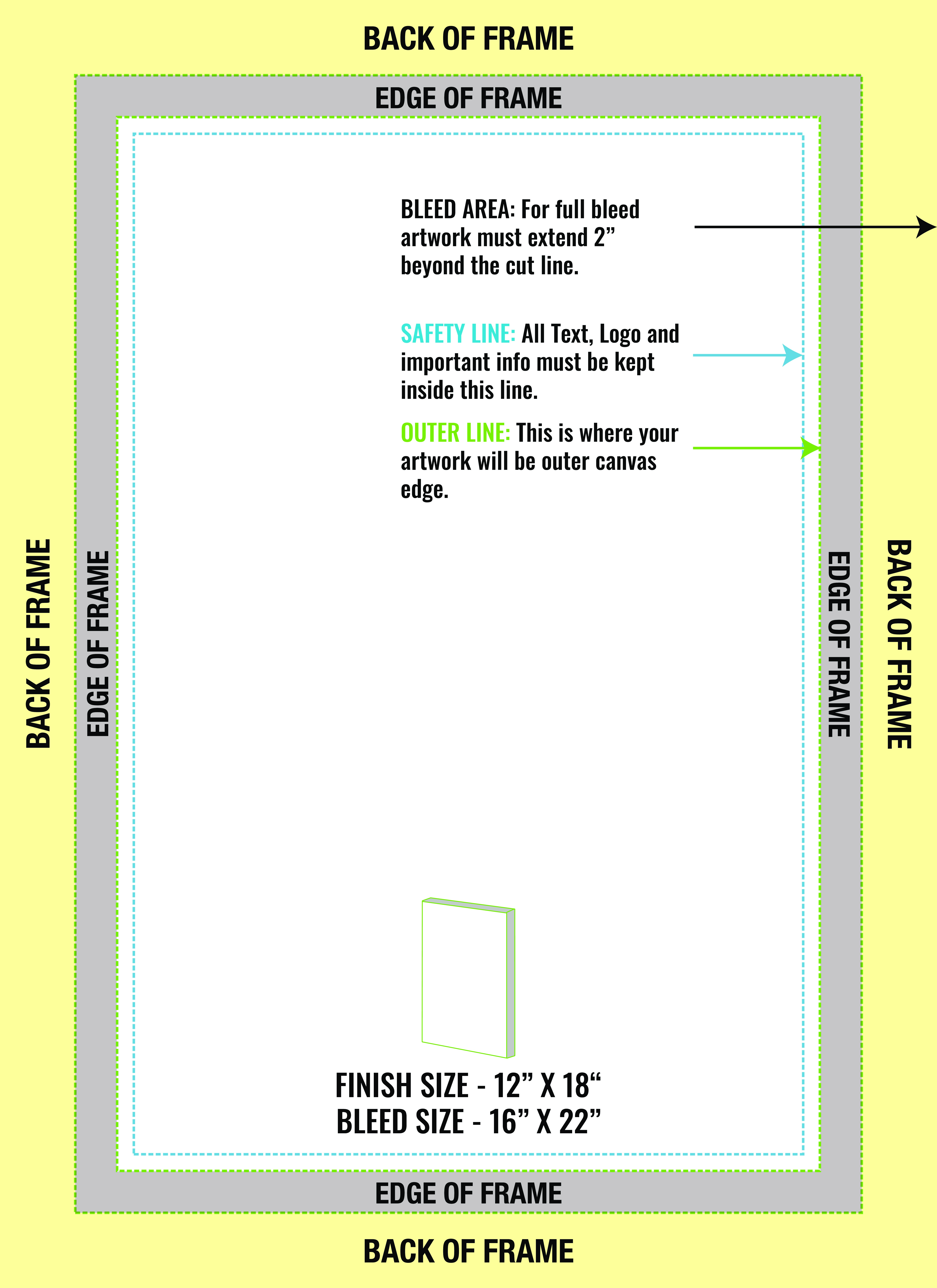 Print Layout Templates 12" x 18" Canvas Vertical