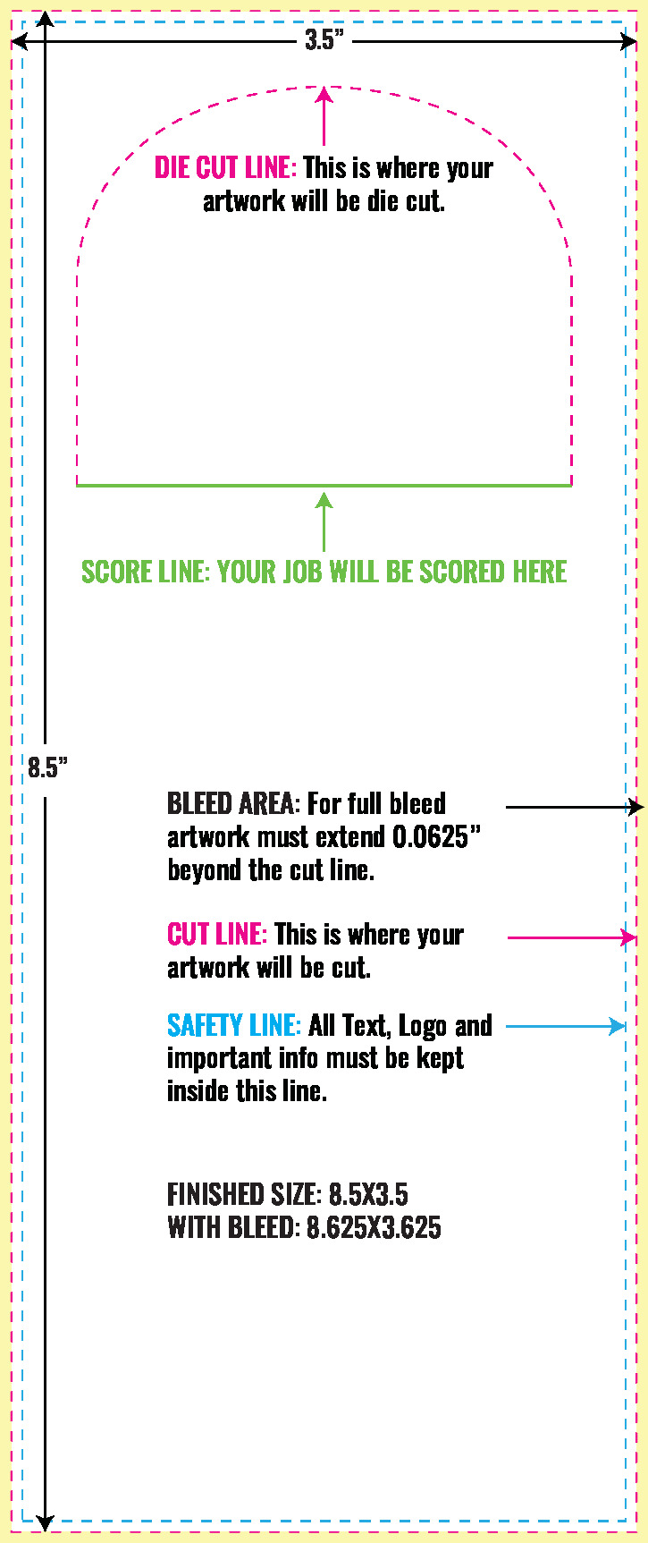 Print Layout Templates 3.5X8.5" Door Hangers Vertical